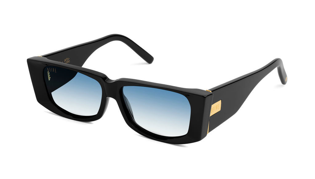 9FIVE Angelo Black & 24K Gold - Blue Gradient Sunglasses