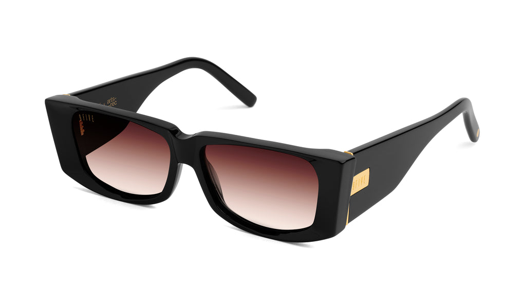 9FIVE Angelo Black & 24K Gold - Rum Gradient Sunglasses