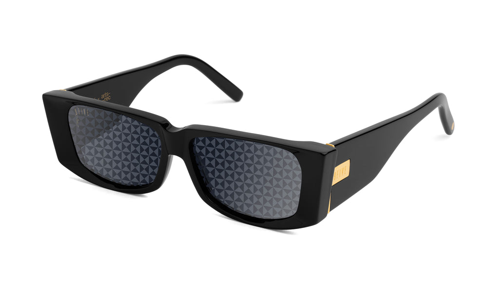 9FIVE Angelo Black & 24K Gold - Reflective Diamond Sunglasses