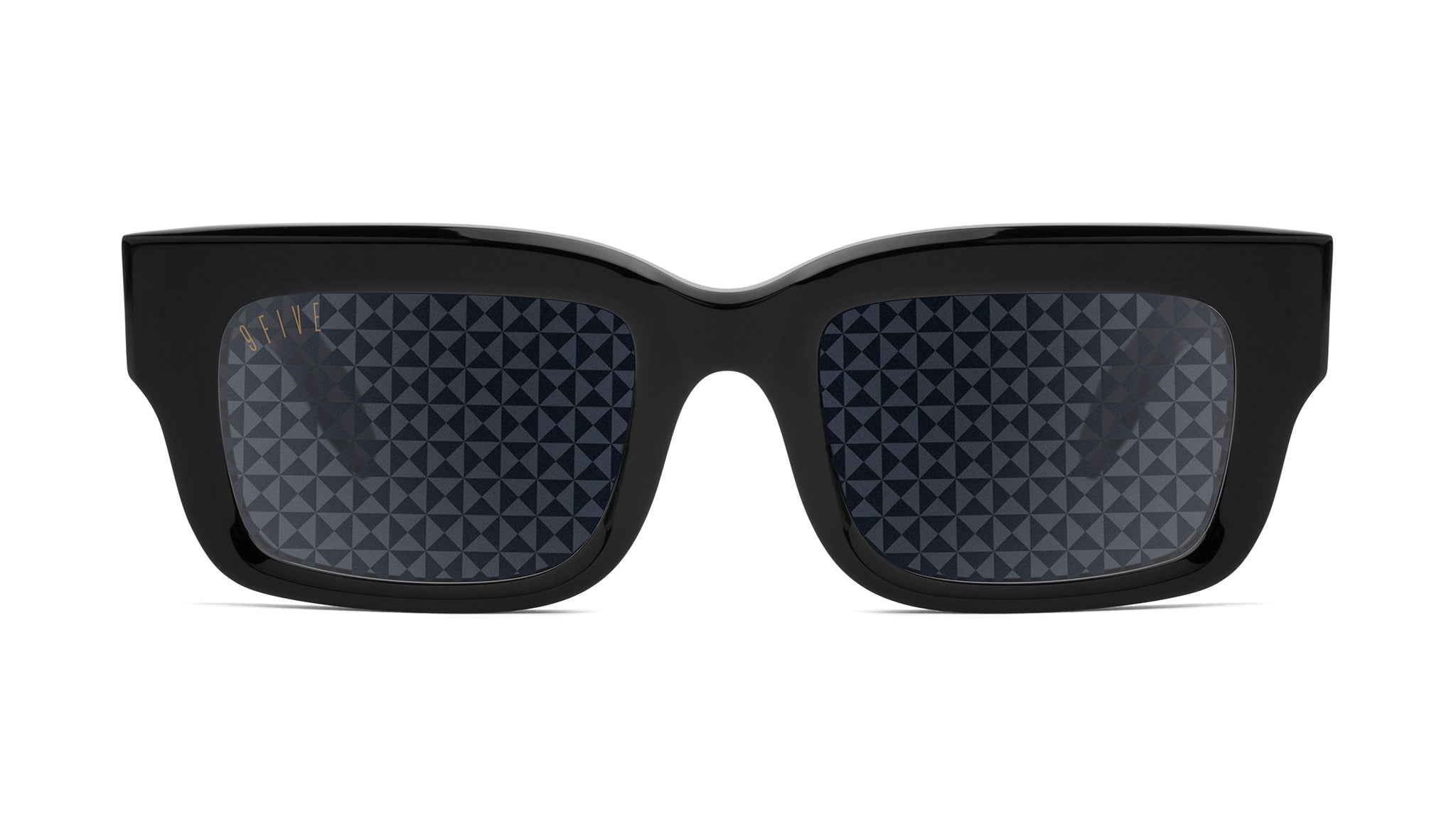 9FIVE Apex Black & 24K Gold - Reflective Diamond Sunglasses