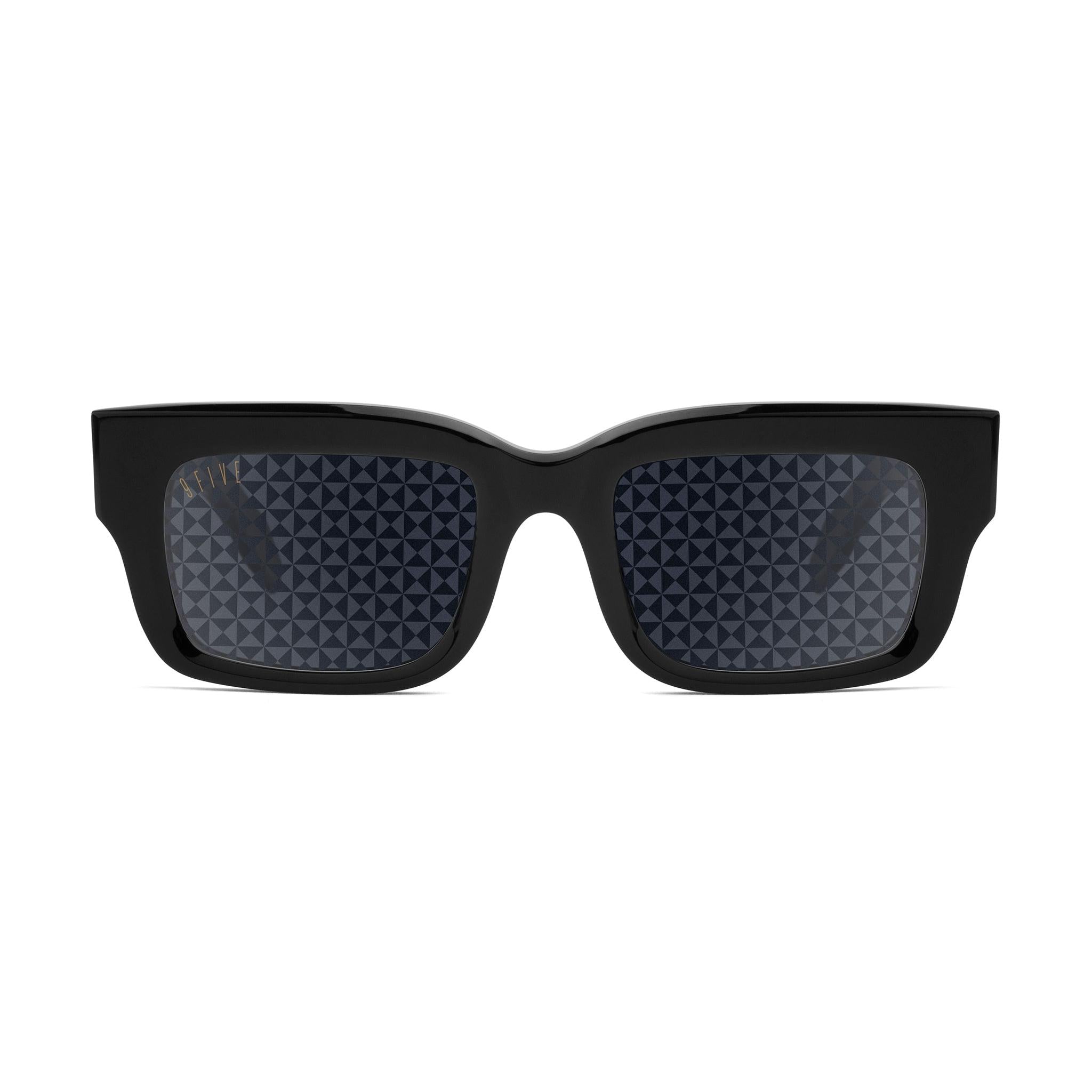 9FIVE Apex Black & 24K Gold - Reflective Diamond Sunglasses
