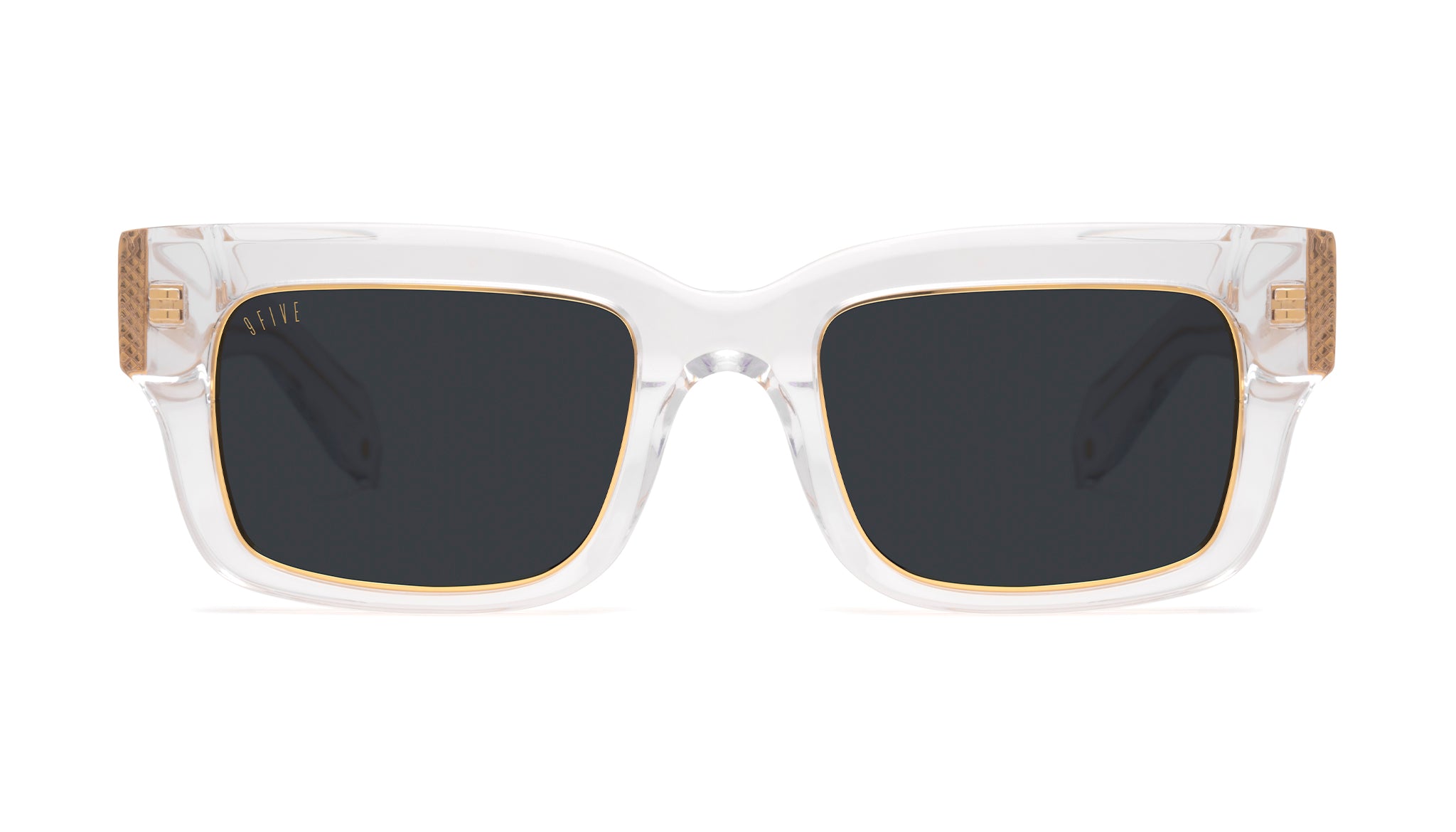 9FIVE Apex Crystal & 24K Gold Sunglasses
