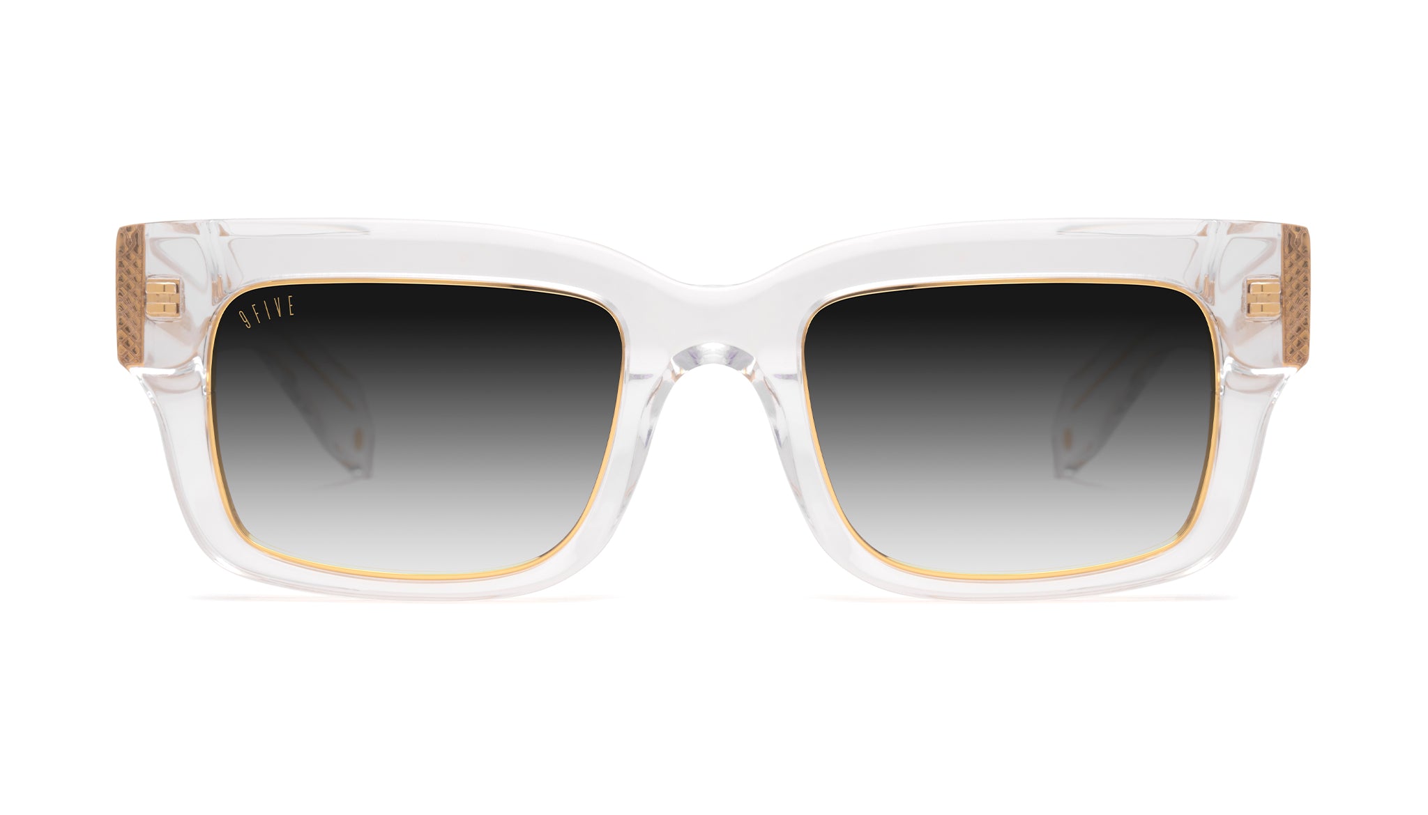 9FIVE Apex Crystal & 24K Gold - Gradient Sunglasses