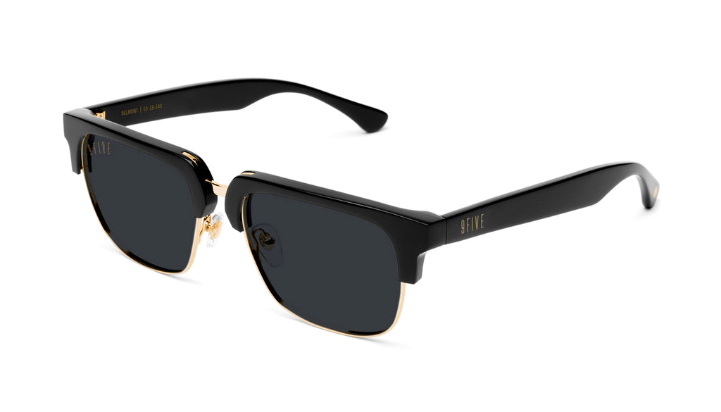 9FIVE Belmont Black & 24K Gold Sunglasses Rx