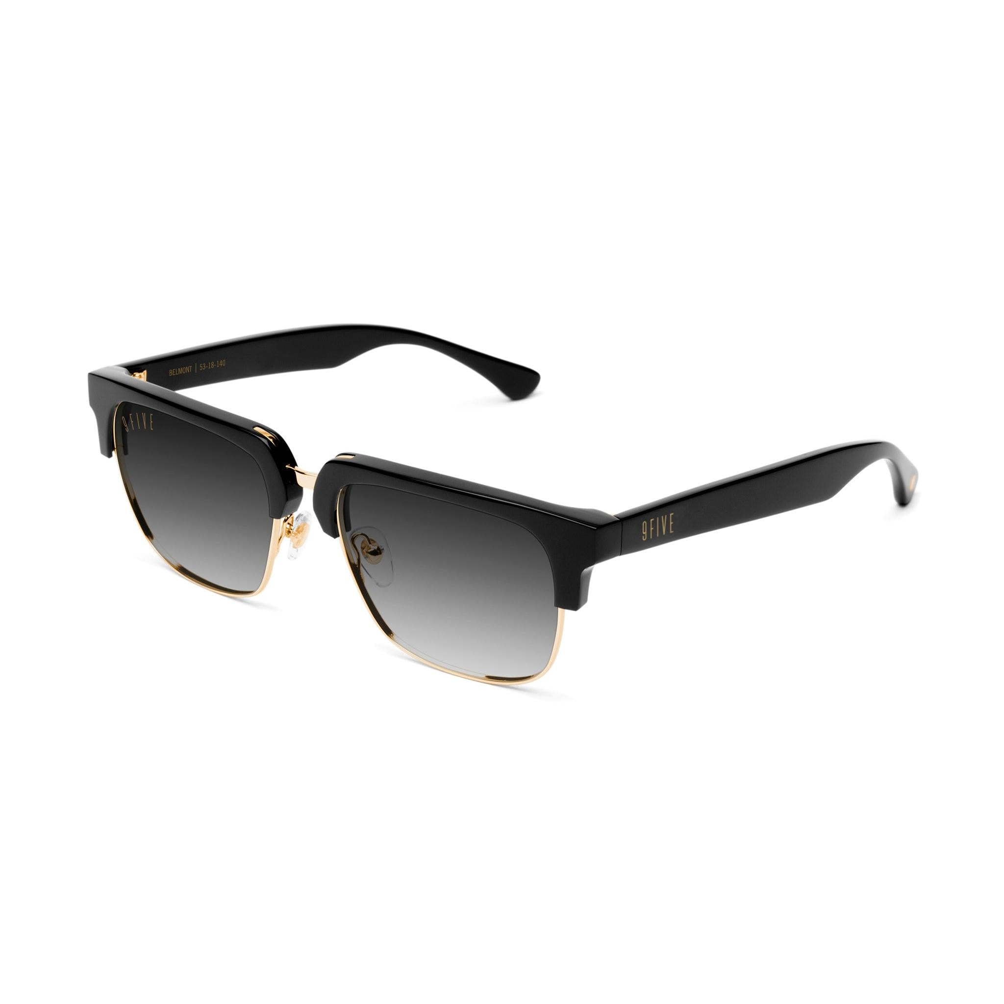 9FIVE Belmont Black & 24K Gold - Gradient Sunglasses