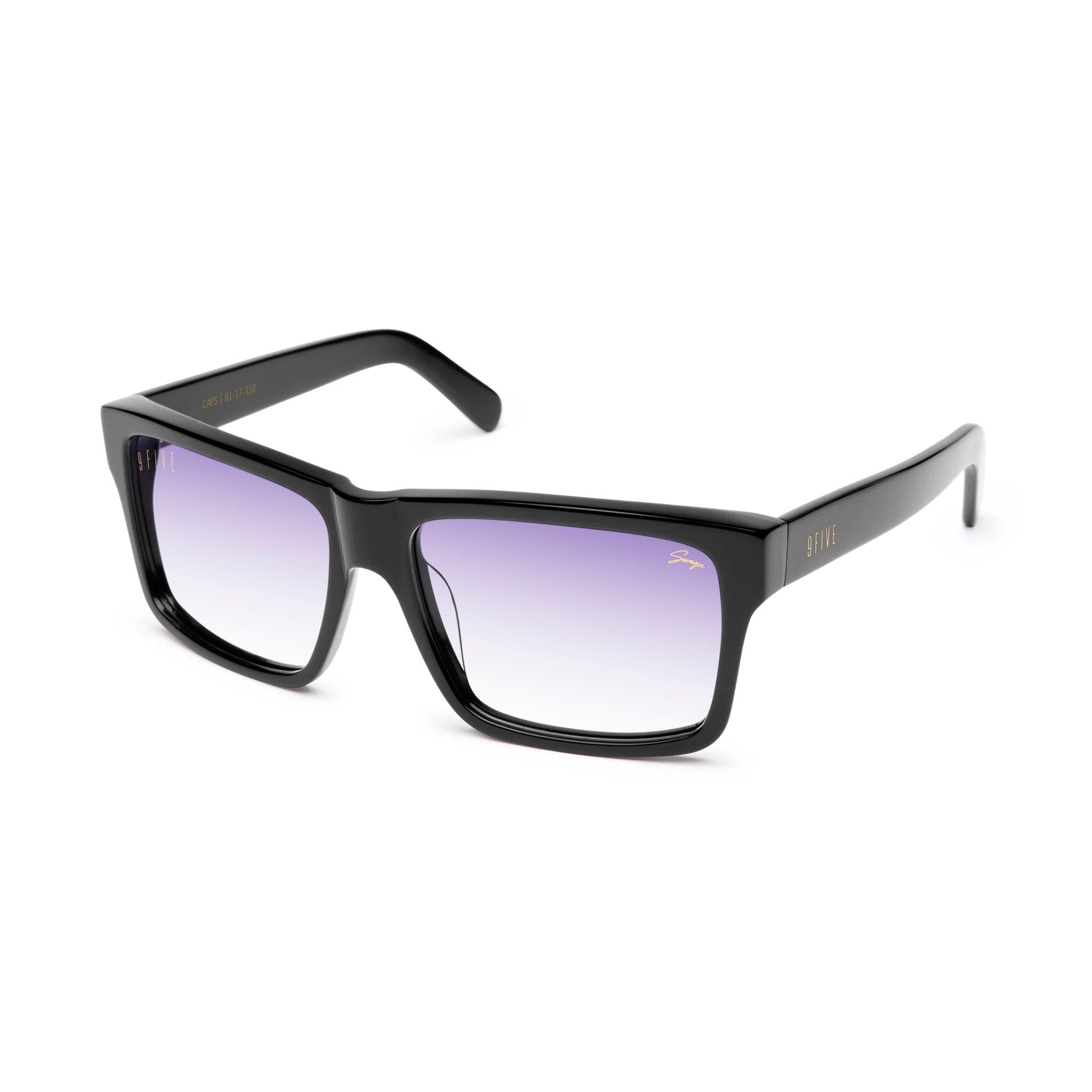 9FIVE x Swagu Caps Black - Purple Hue Sunglasses