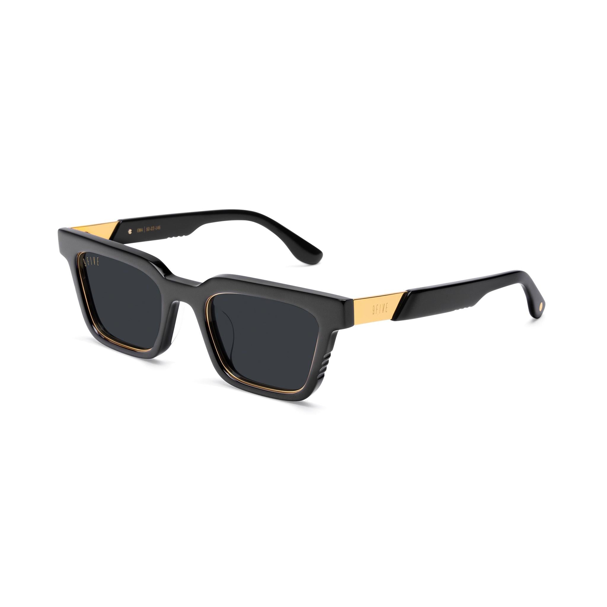 9FIVE EM4 Black & 24K Gold Sunglasses Rx