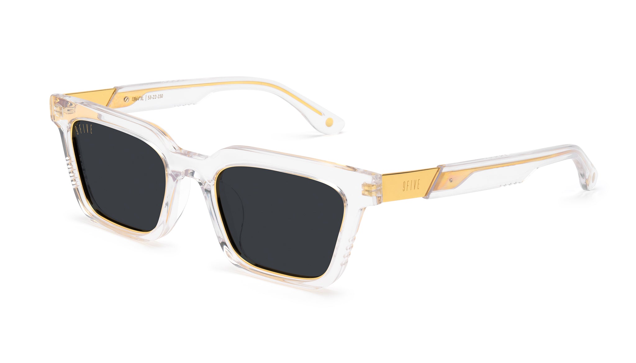 9FIVE EM4 XL Crystal & 24K Gold Sunglasses Rx