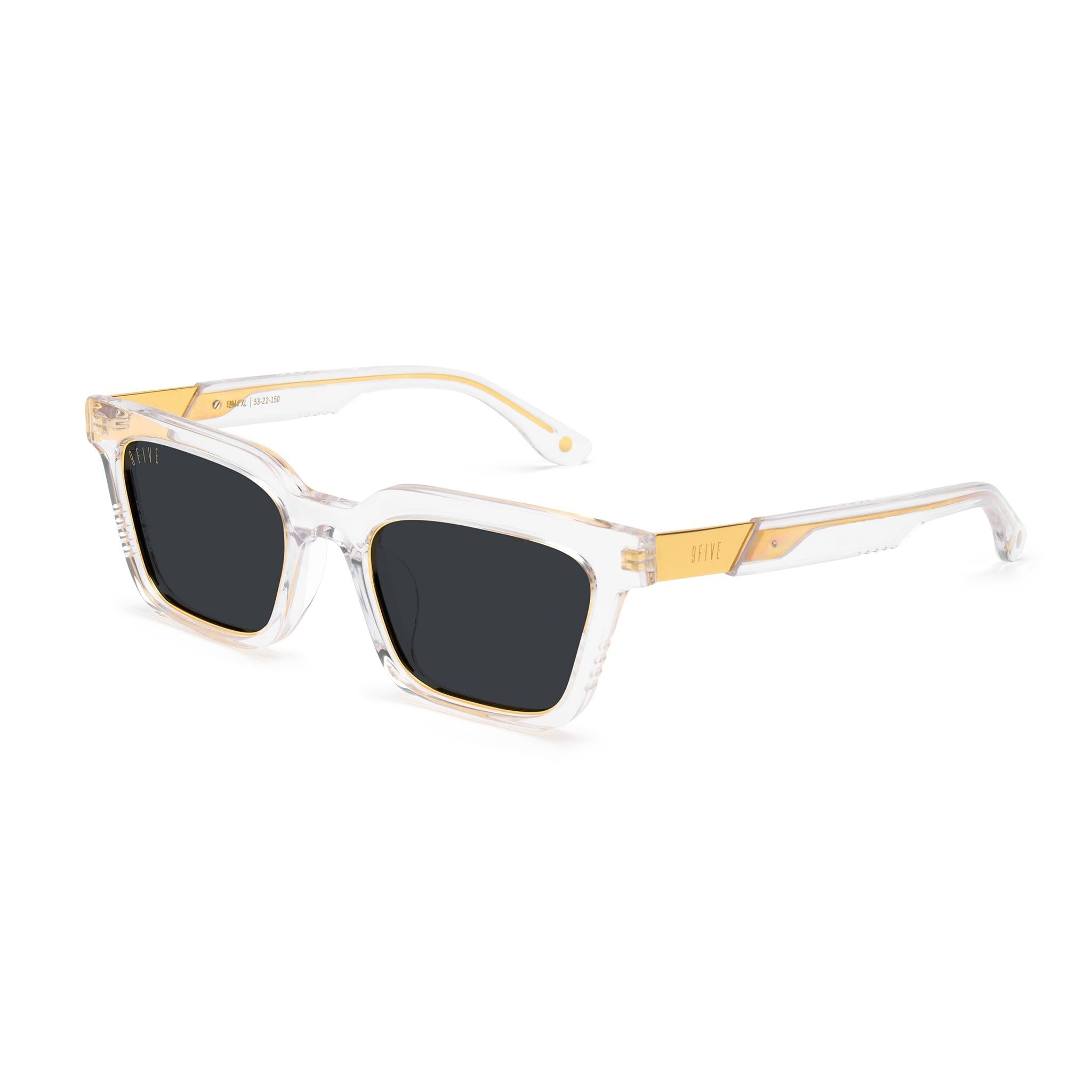 9FIVE EM4 XL Crystal & 24K Gold Sunglasses Rx