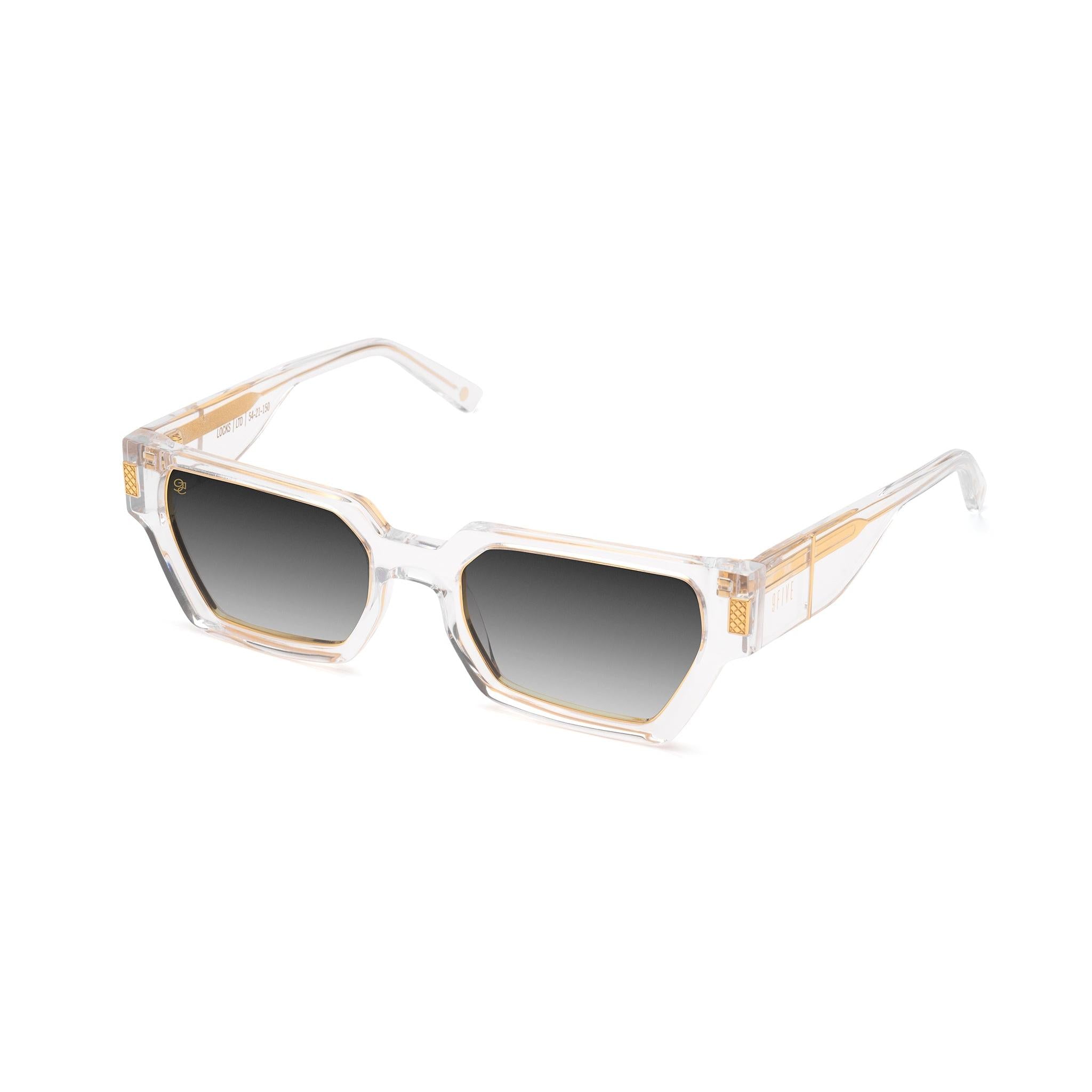 9FIVE Locks Crystal & 24K Gold - Gradient Sunglasses