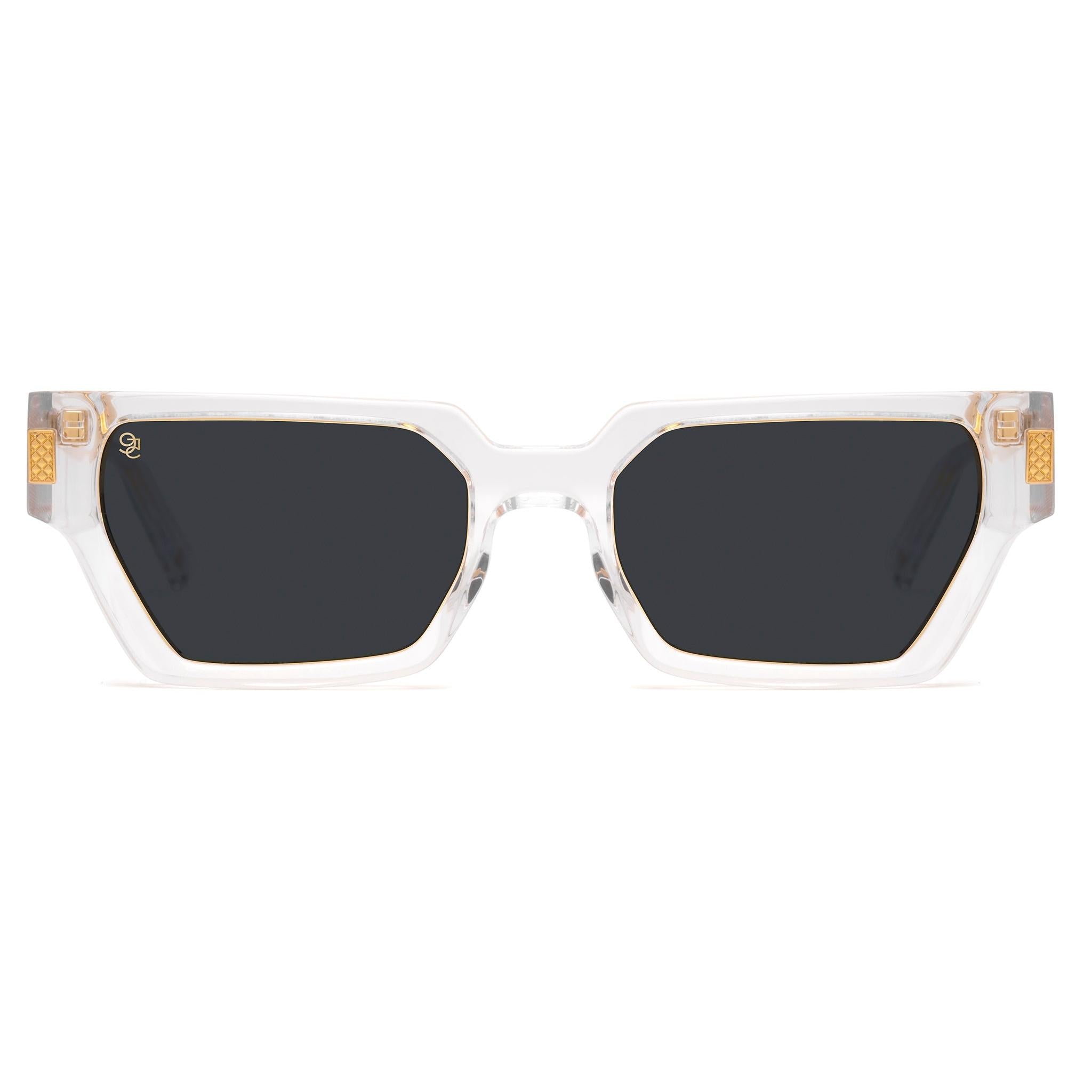 9FIVE Locks XL Crystal & 24K Gold Sunglasses