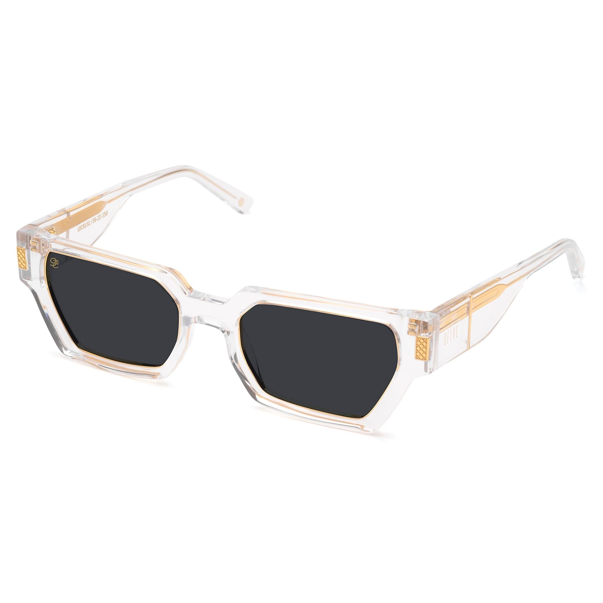 9FIVE Locks XL Crystal & 24K Gold Sunglasses Rx