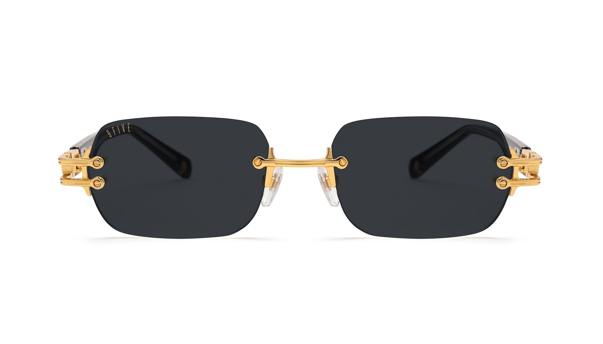9FIVE Purity Black & 24K Gold Sunglasses