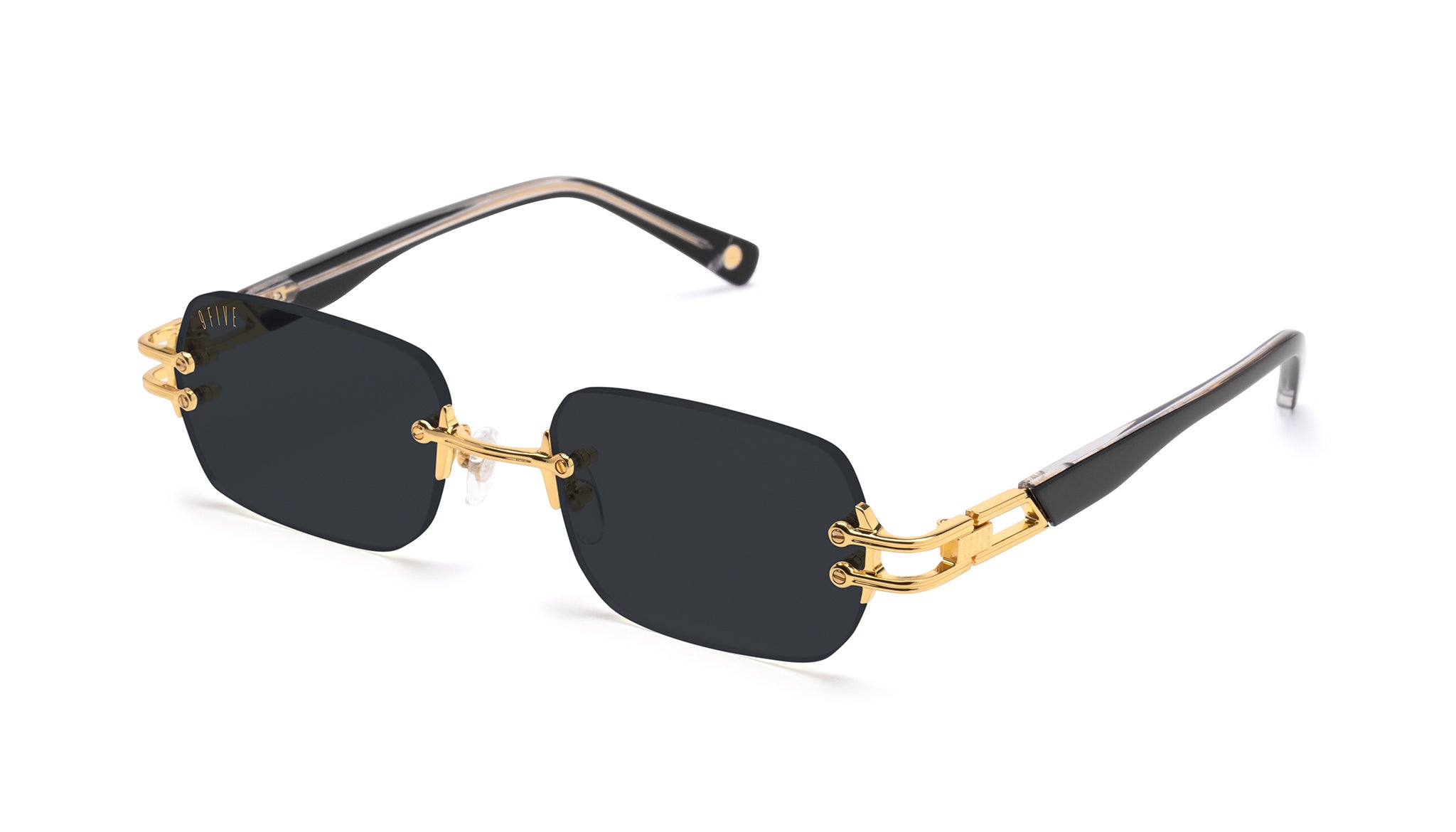 9FIVE Purity Black & 24K Gold Sunglasses Rx