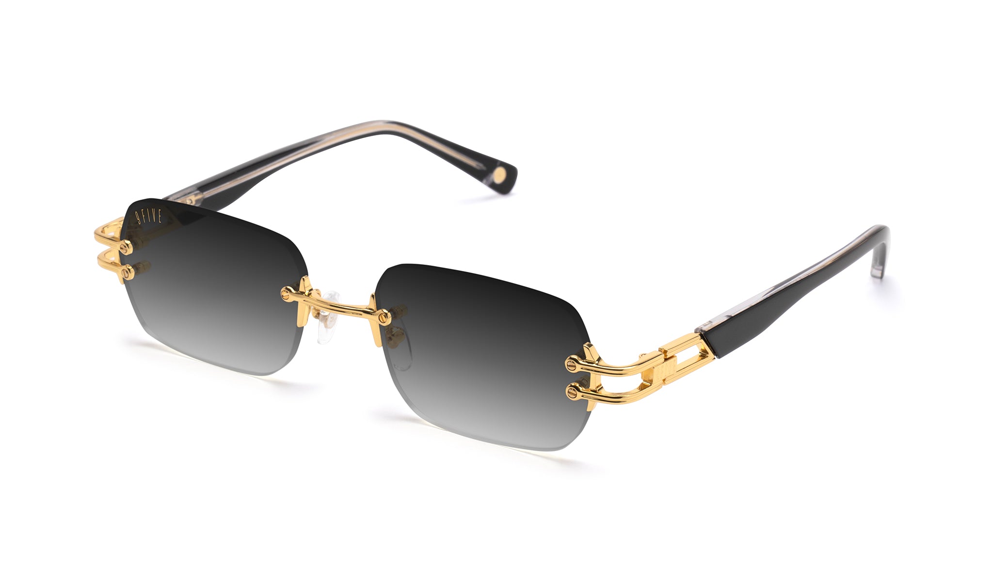 9FIVE Purity Black & 24K Gold - Gradient Sunglasses