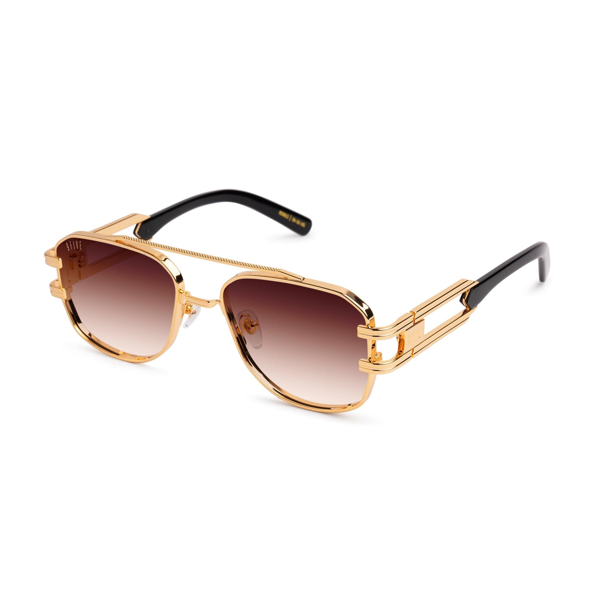 9FIVE Royals Black & 24K Gold - Rum Gradient Sunglasses