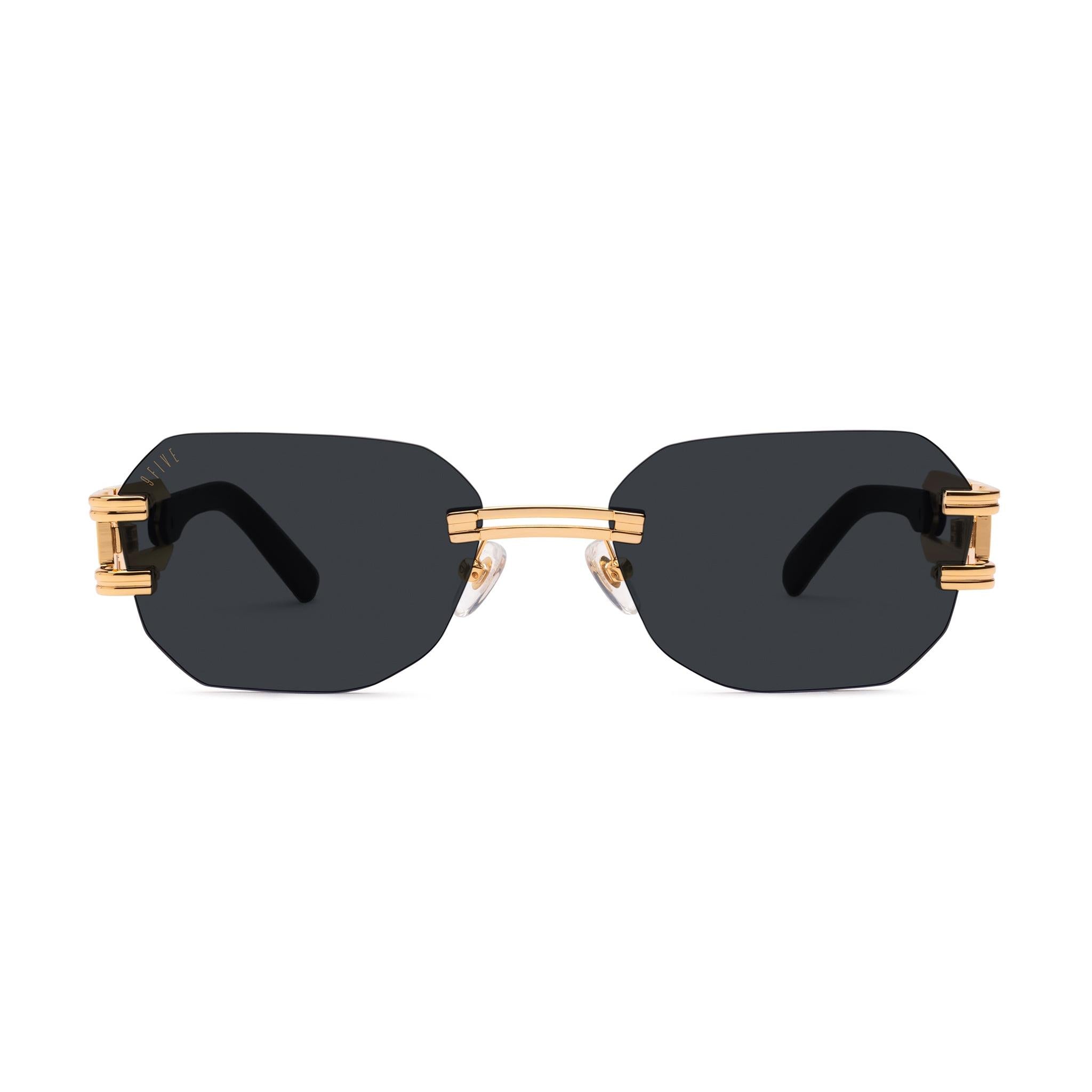 9FIVE Royals Lite Black & 24K Gold Sunglasses