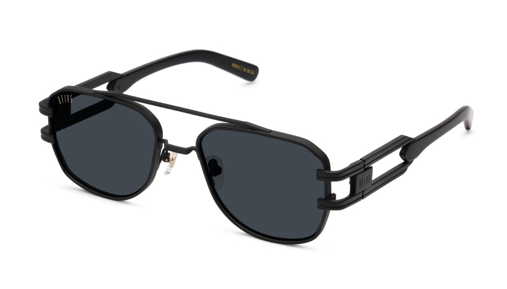 9FIVE Royals Matte Blackout Sunglasses