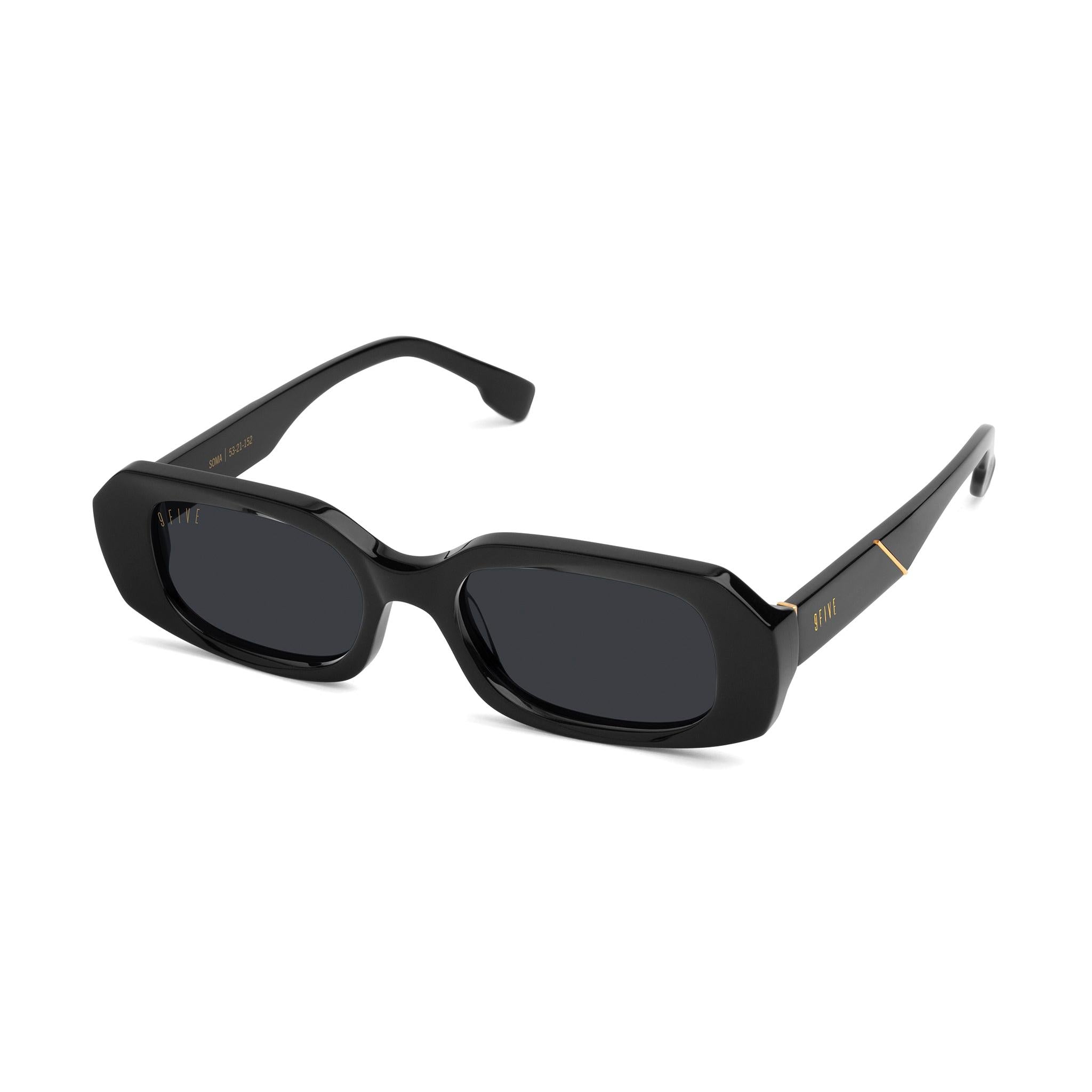 9FIVE Soma Black & 24K Gold Sunglasses Rx