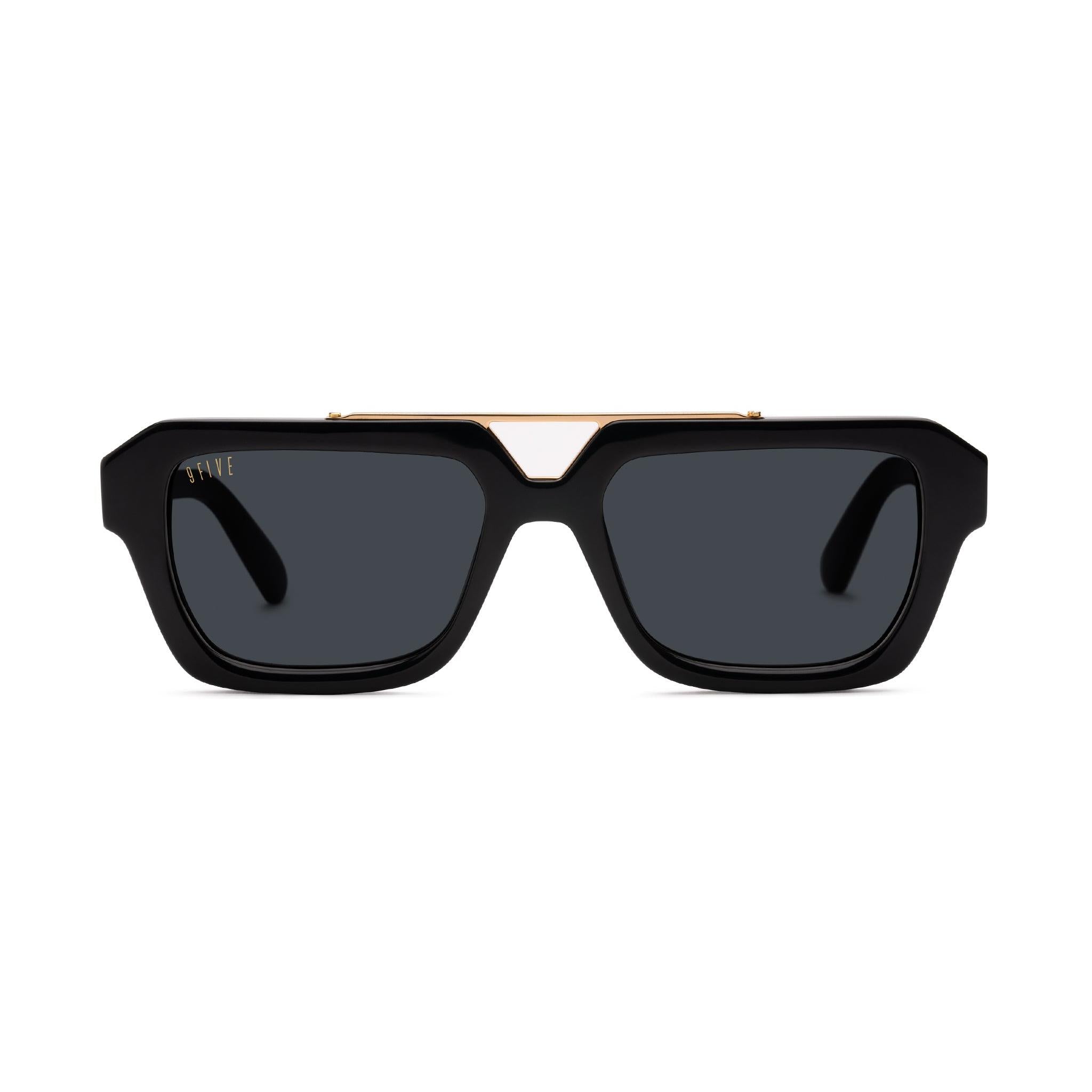 9FIVE Valley Black & 24K Gold Sunglasses