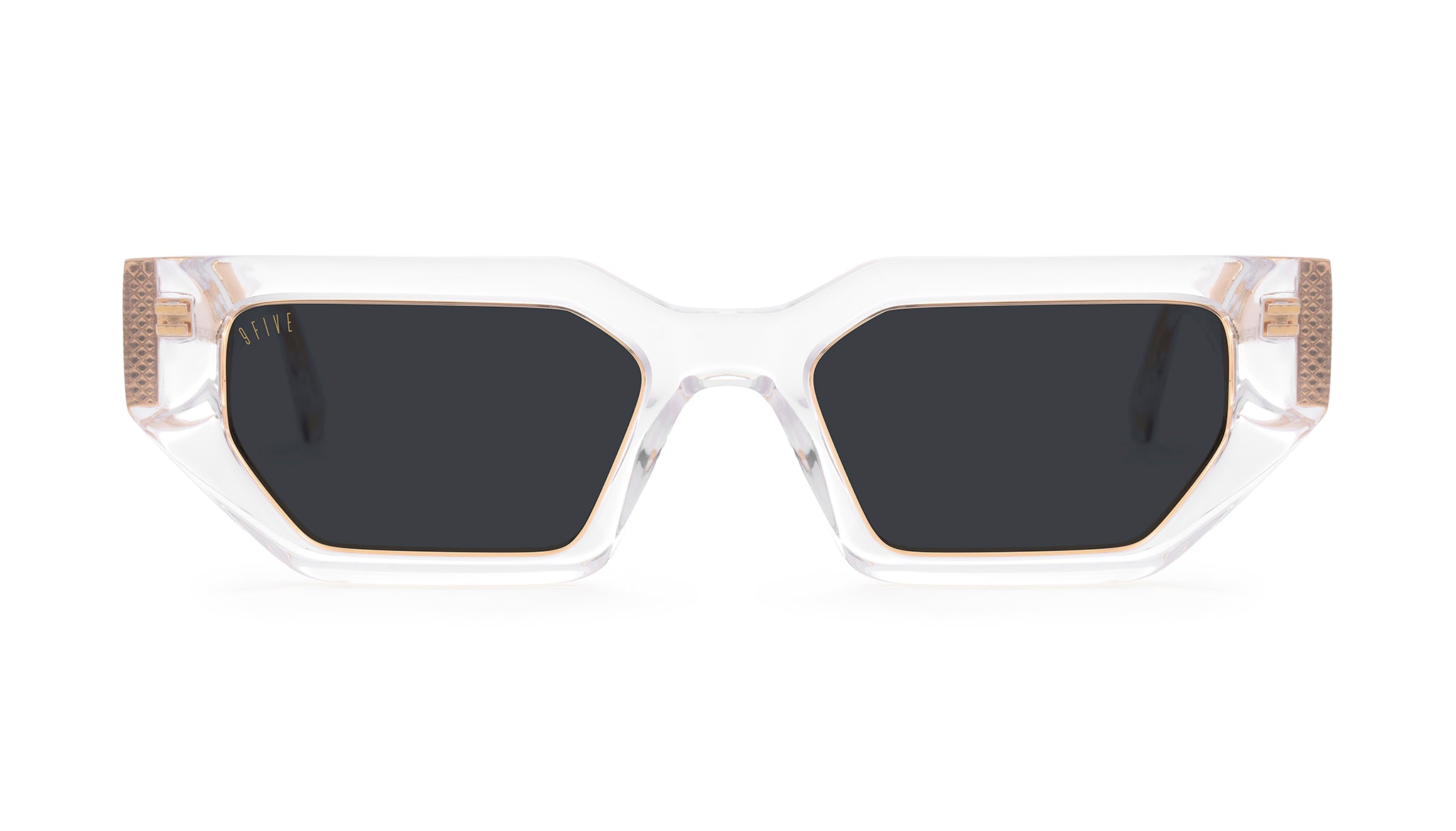 9FIVE Vincent Crystal & 24K Gold Sunglasses