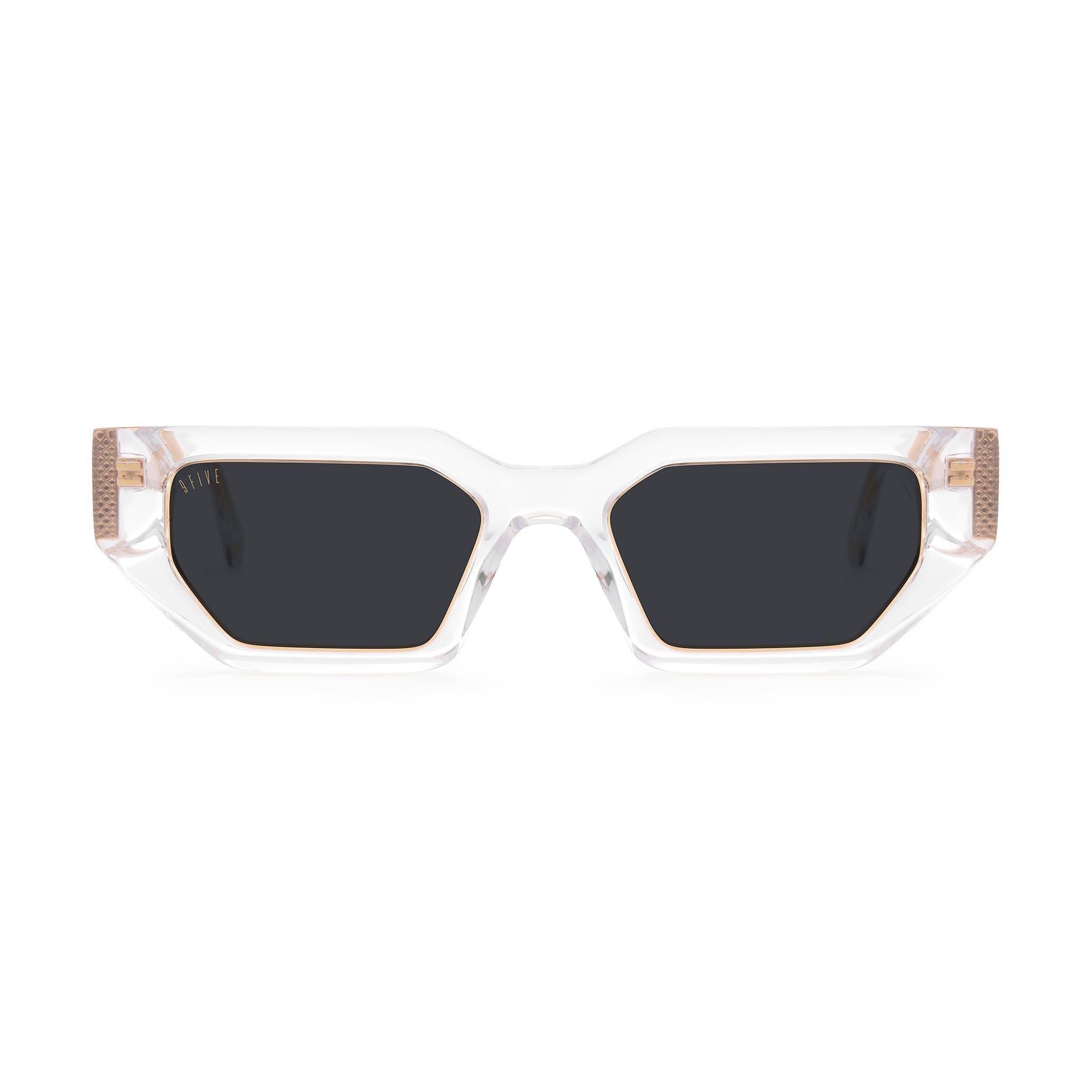 9FIVE Vincent Crystal & 24K Gold Sunglasses