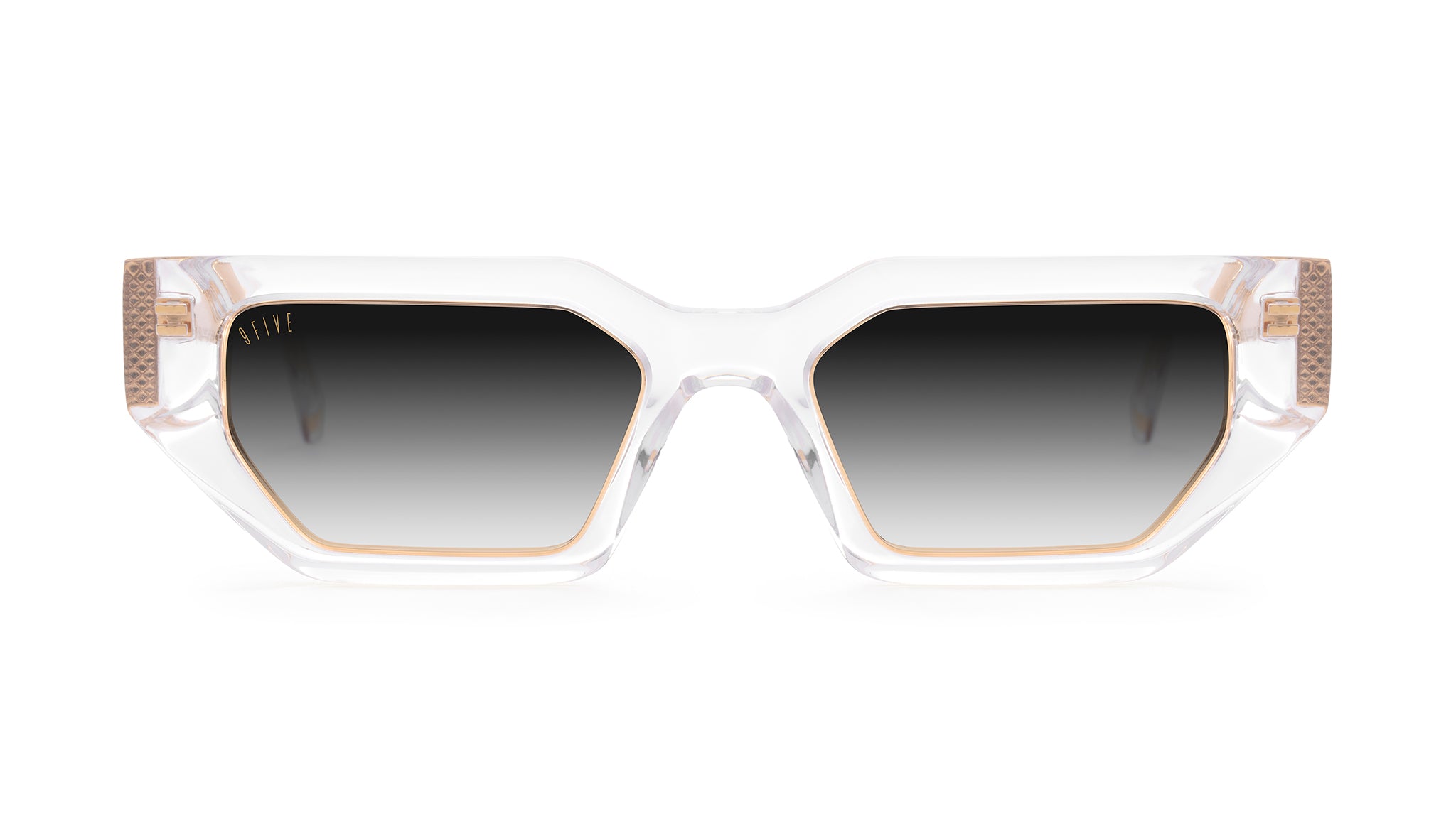 9FIVE Vincent Crystal & 24K Gold - Gradient Sunglasses