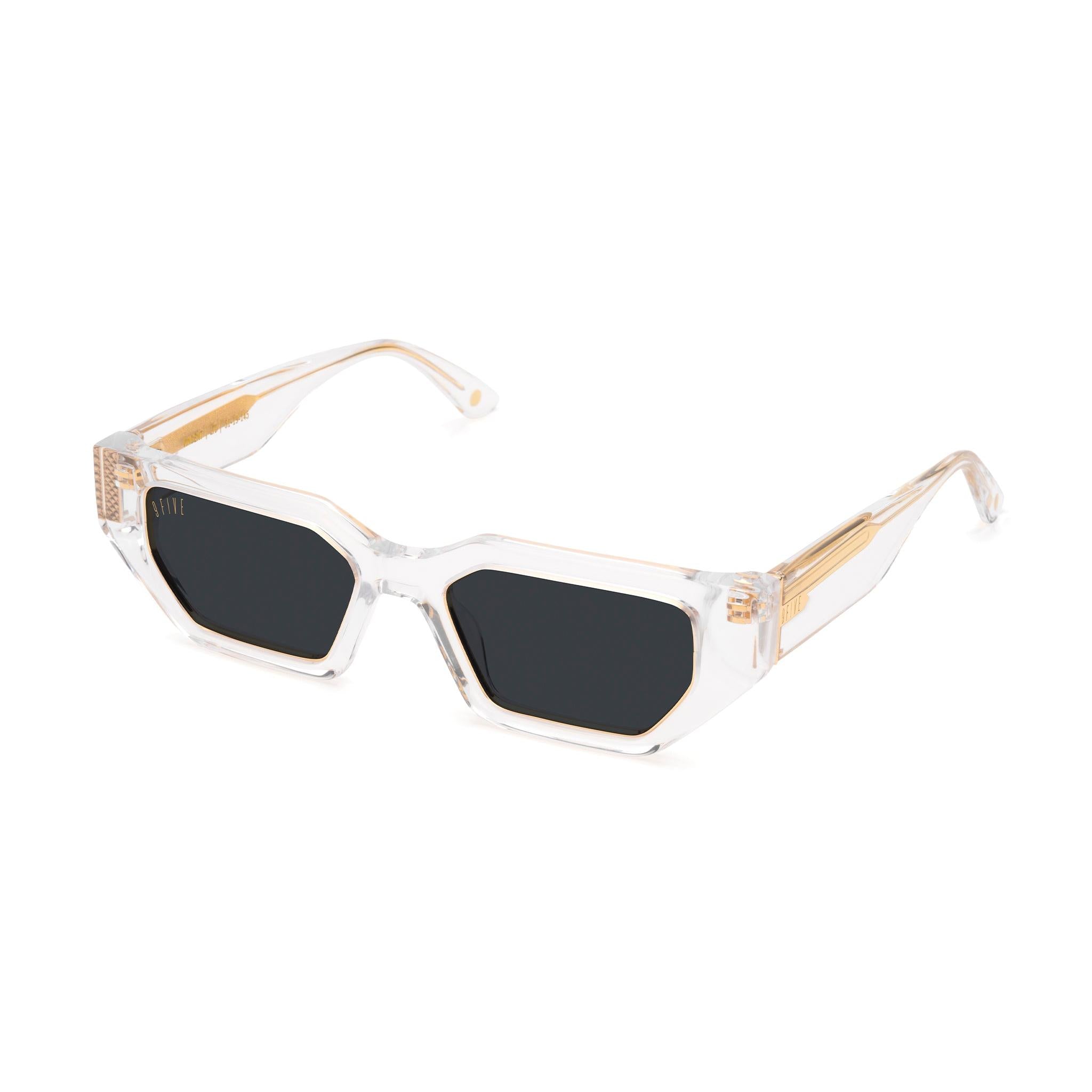 9FIVE Vincent Crystal & 24K Gold Sunglasses