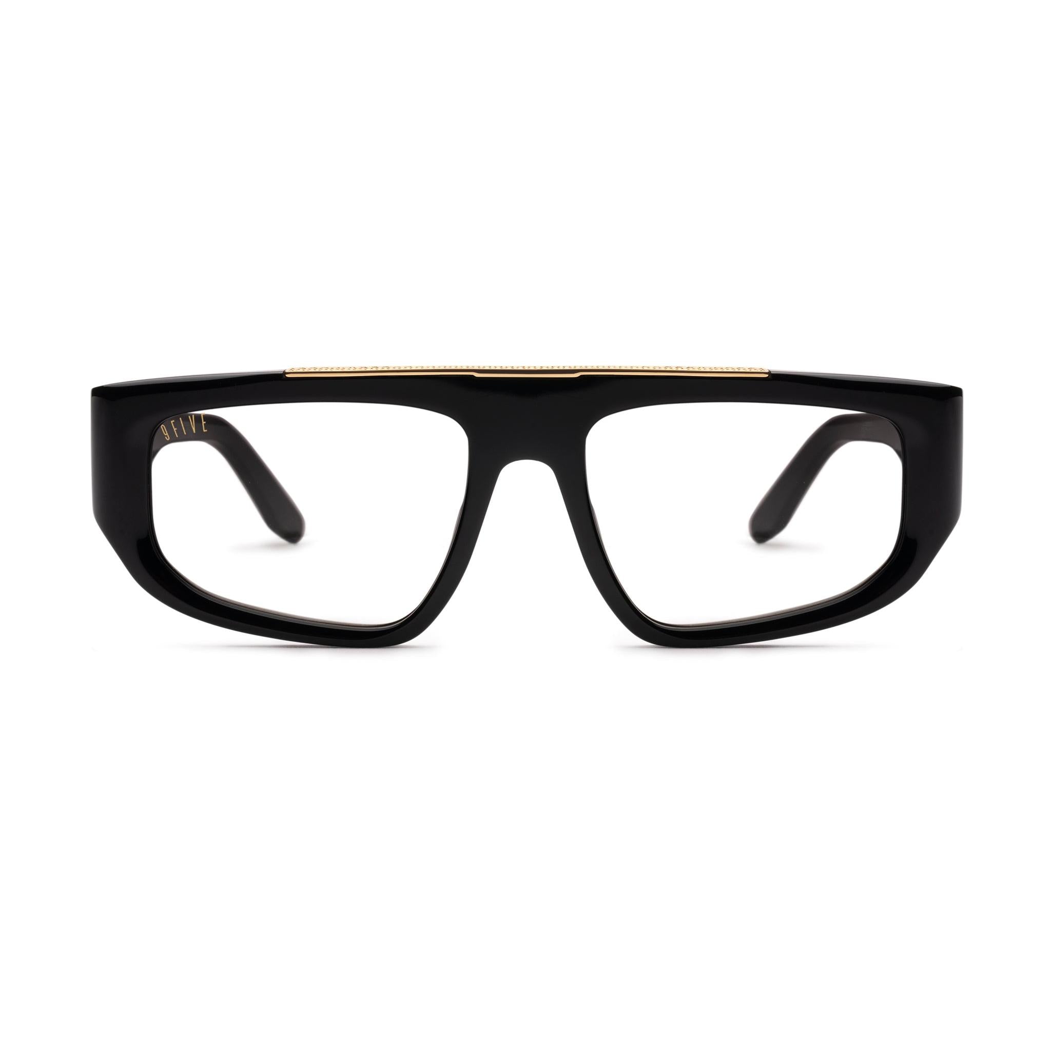 9FIVE X01 Black & 24K Gold Clear Lens