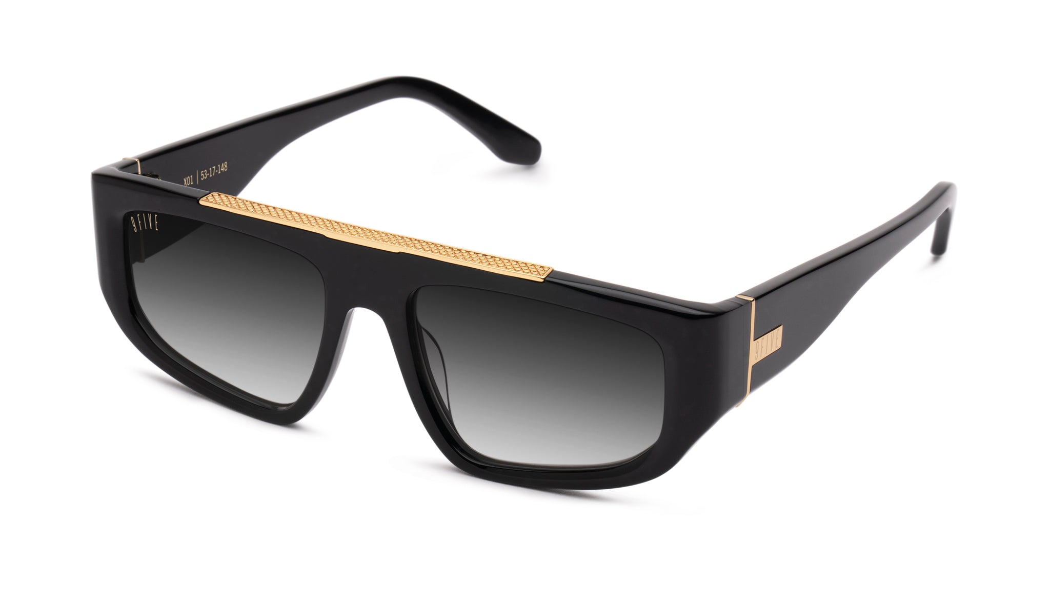 9FIVE X01 Black & 24K Gold - Gradient Sunglasses