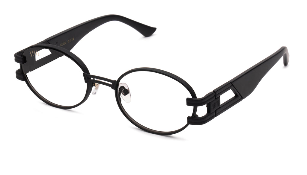 9FIVE St. James Matte Blackout XL Clear Lens Glasses
