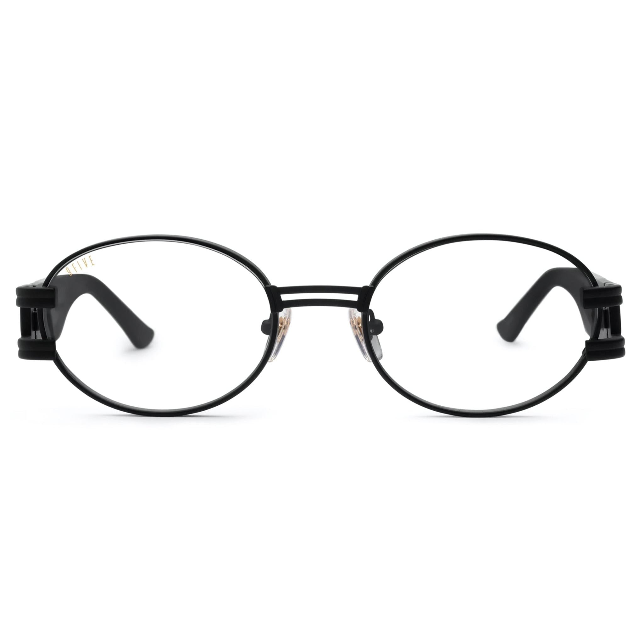 9FIVE St. James Matte Blackout XL Clear Lens Glasses