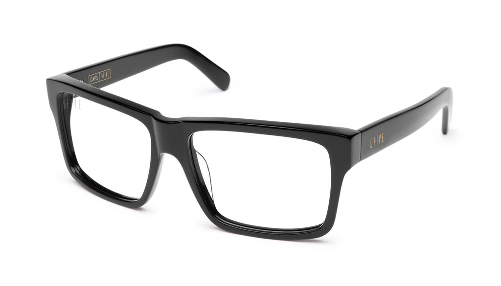 9FIVE Caps Matte Blackout Clear Lens Glasses Rx