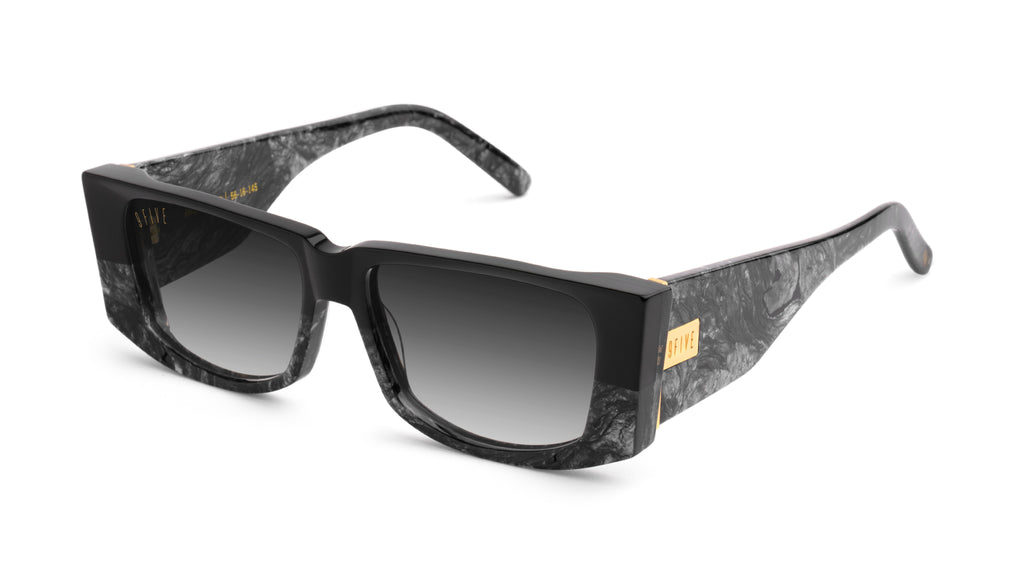 9FIVE Angelo Black Marble & 24K Gold - Gradient Sunglasses