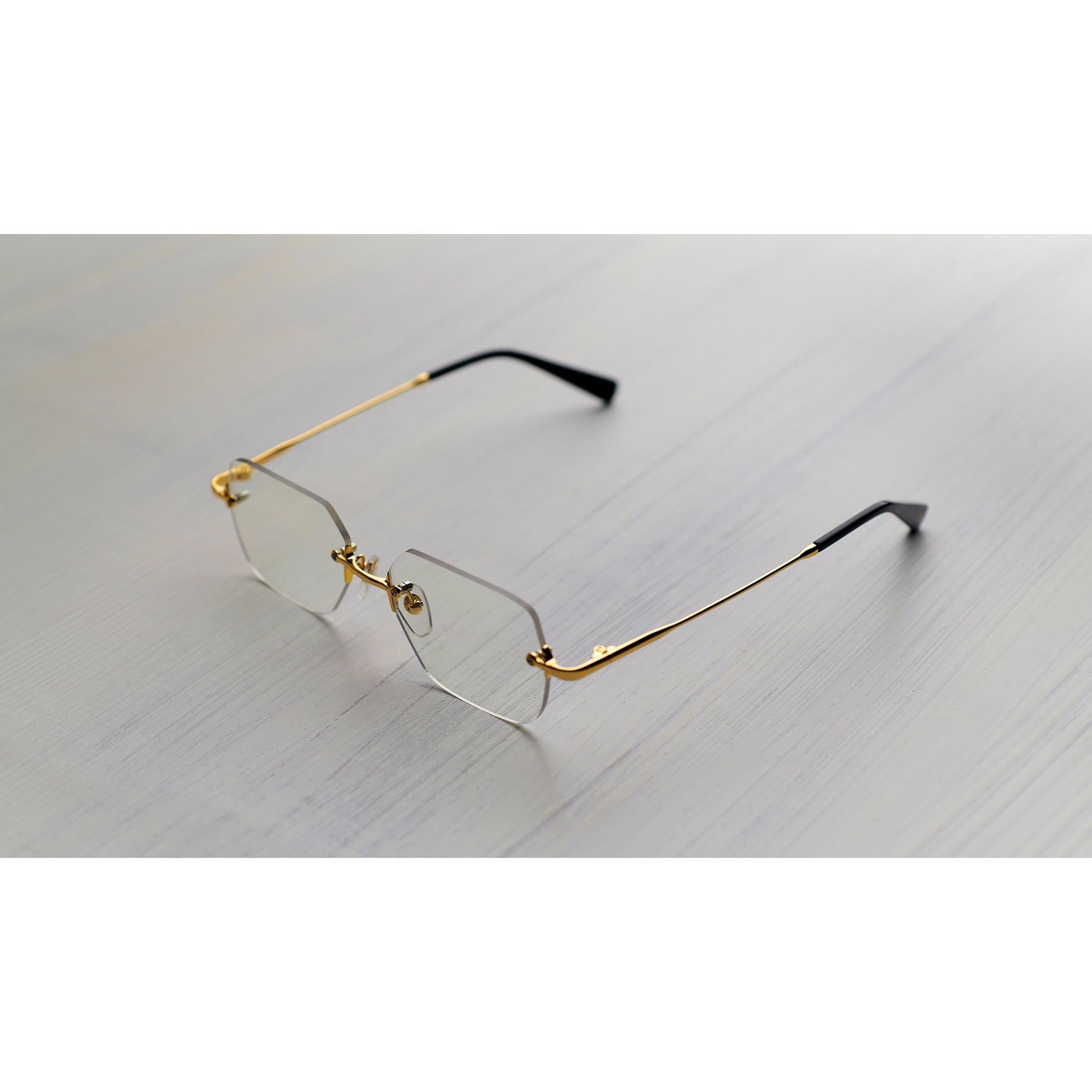 9FIVE Clarity 24k Gold Clear Lens Glasses