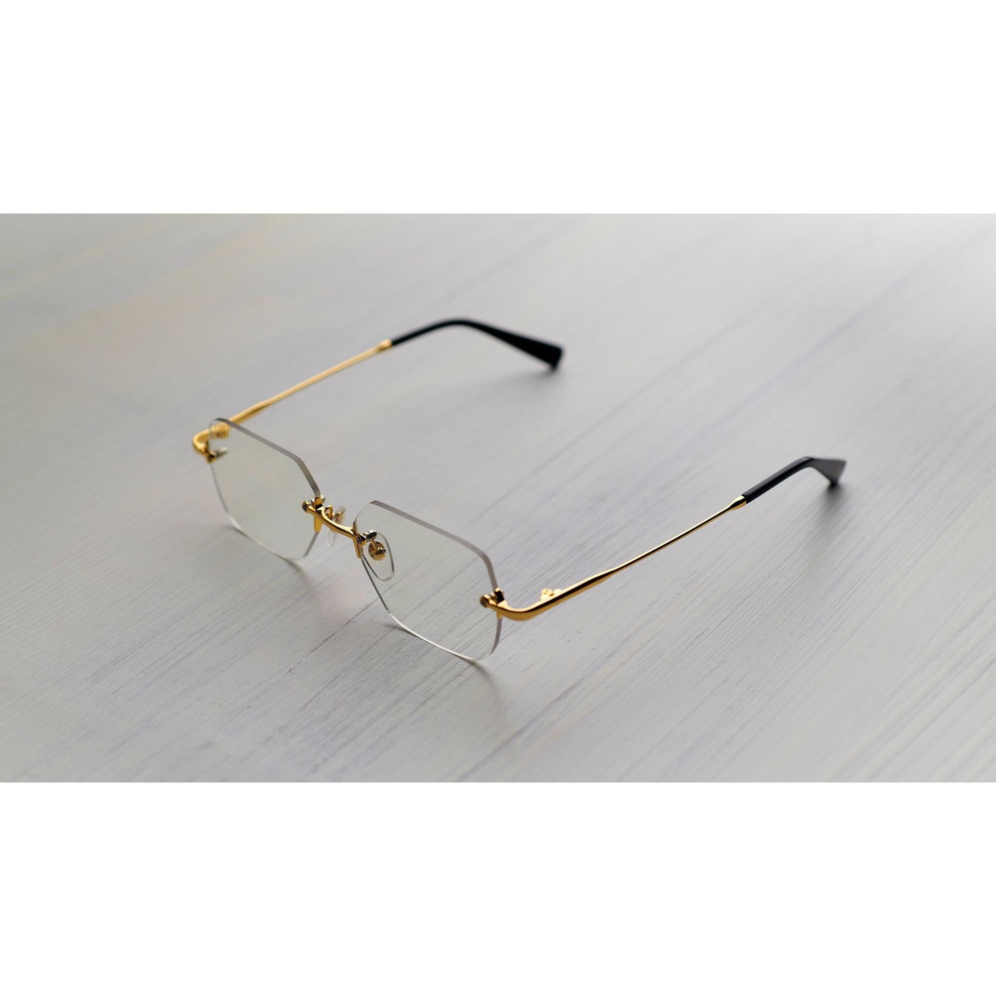 9FIVE Clarity 24k Gold Clear Lens Glasses