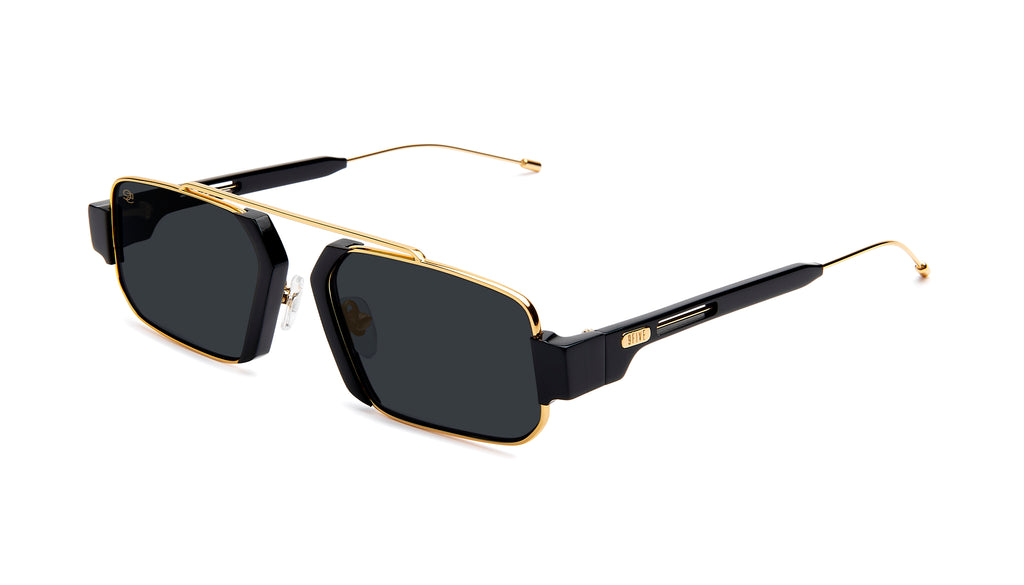 9FIVE Logan Black & 24K Gold Sunglasses Rx