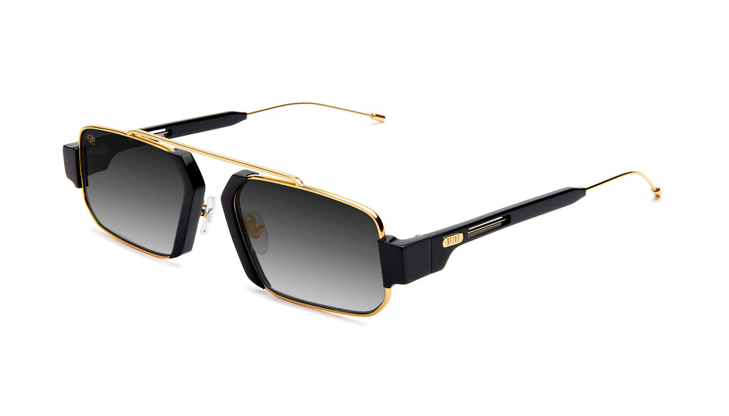 9FIVE Logan Black & 24K Gold - Gradient Sunglasses