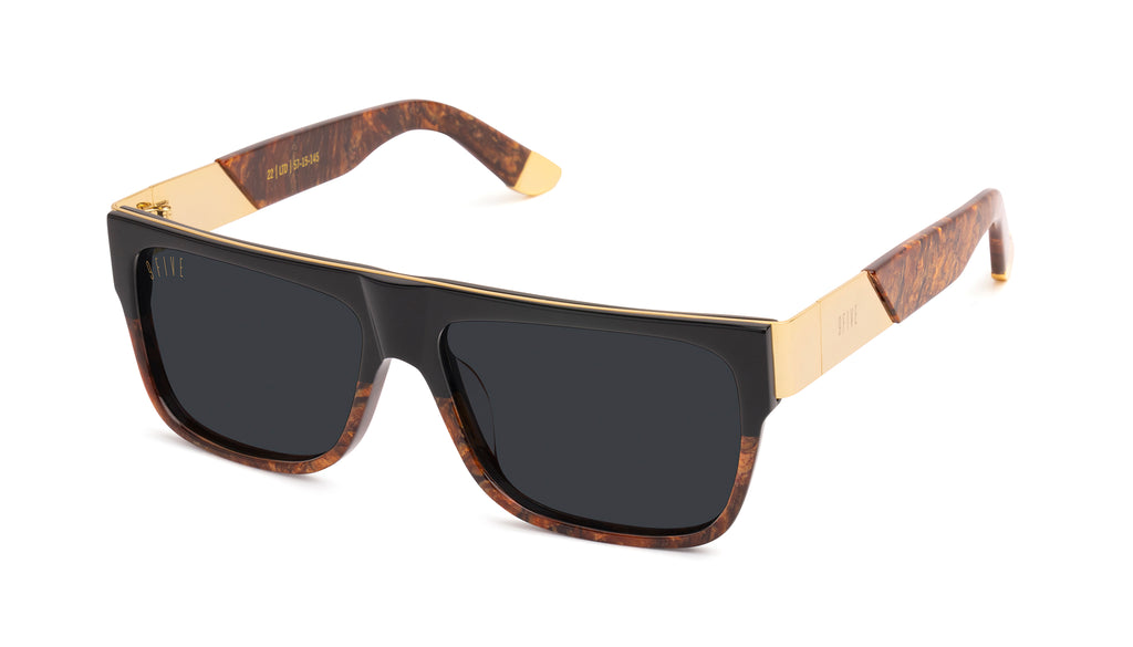 9FIVE 22 Gold Marble & 24K Gold Sunglasses