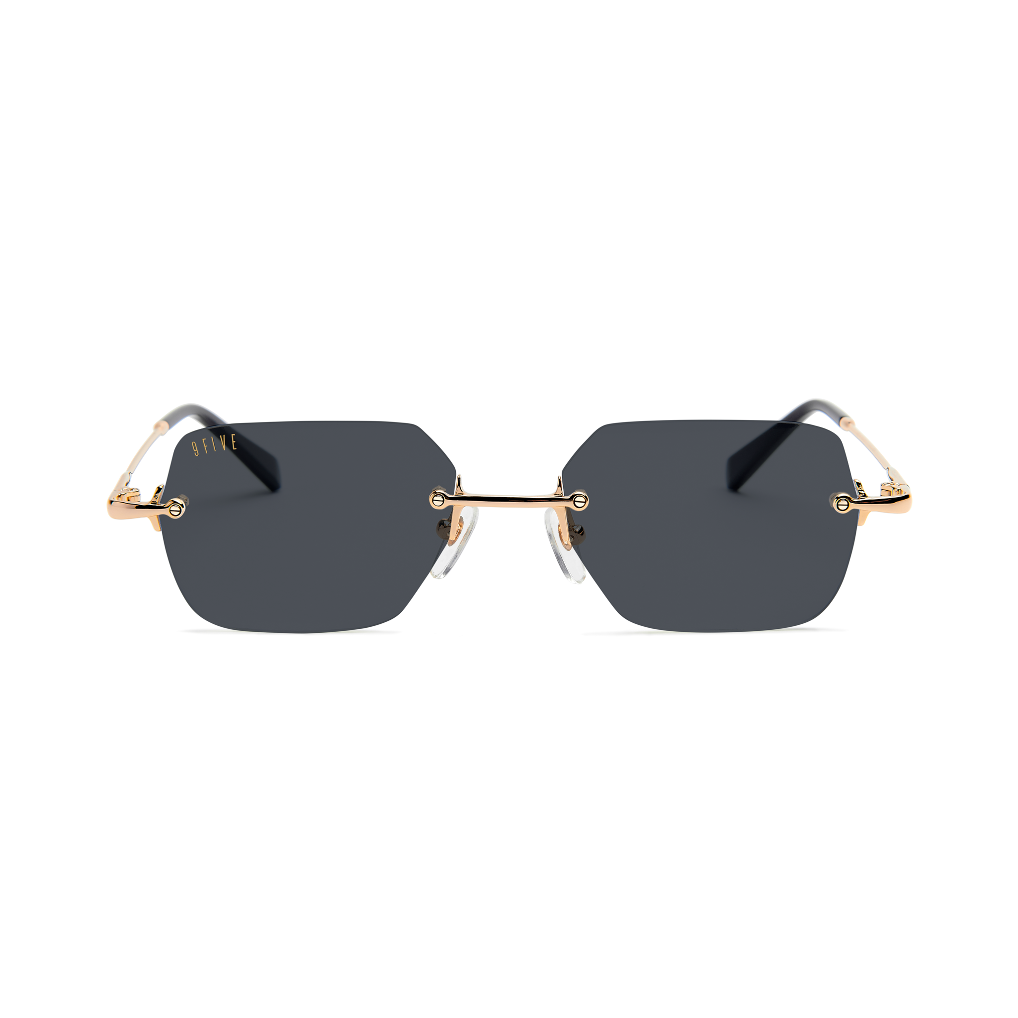 9five Clarity Black and Gold Sunglasses