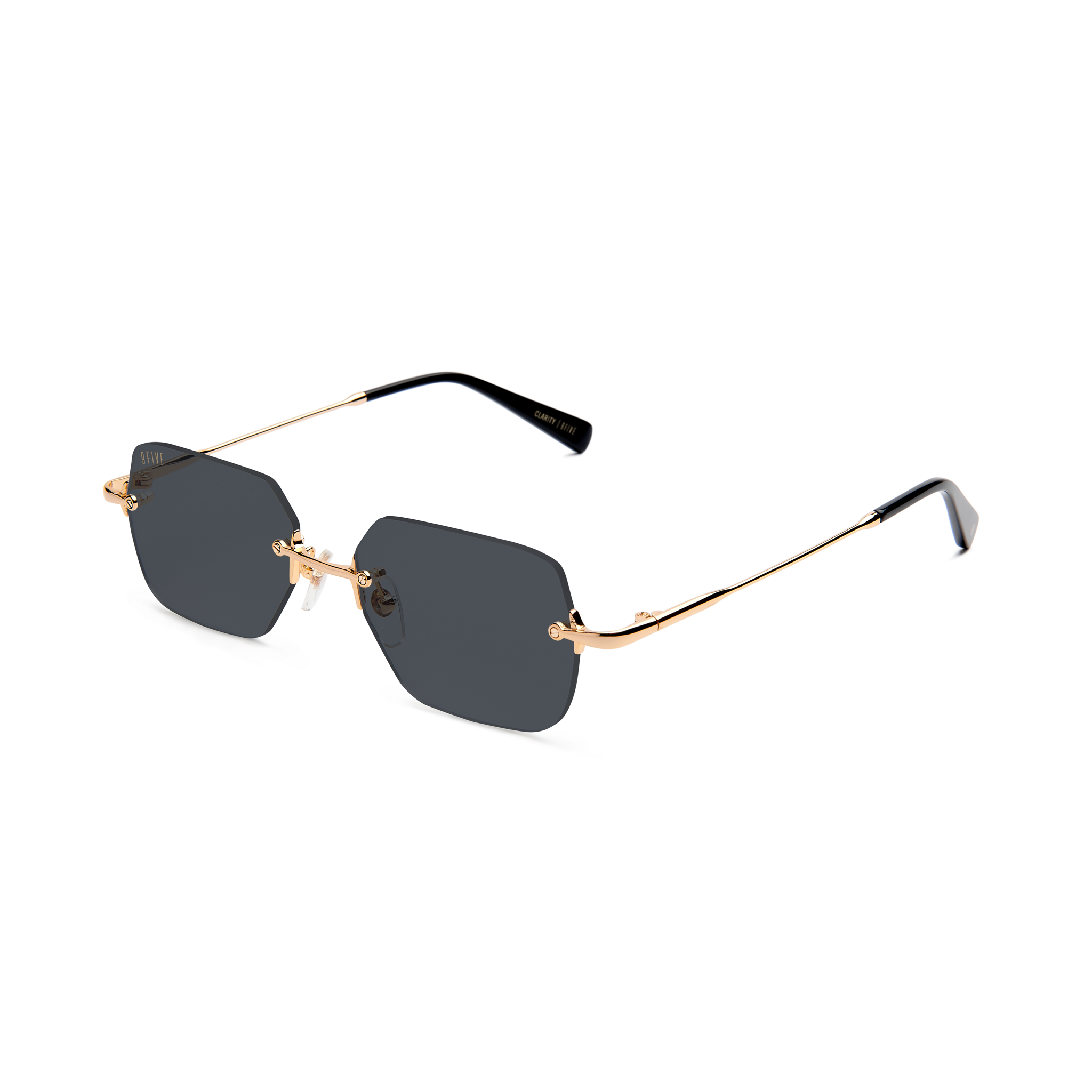 9five Clarity Black and Gold Sunglasses
