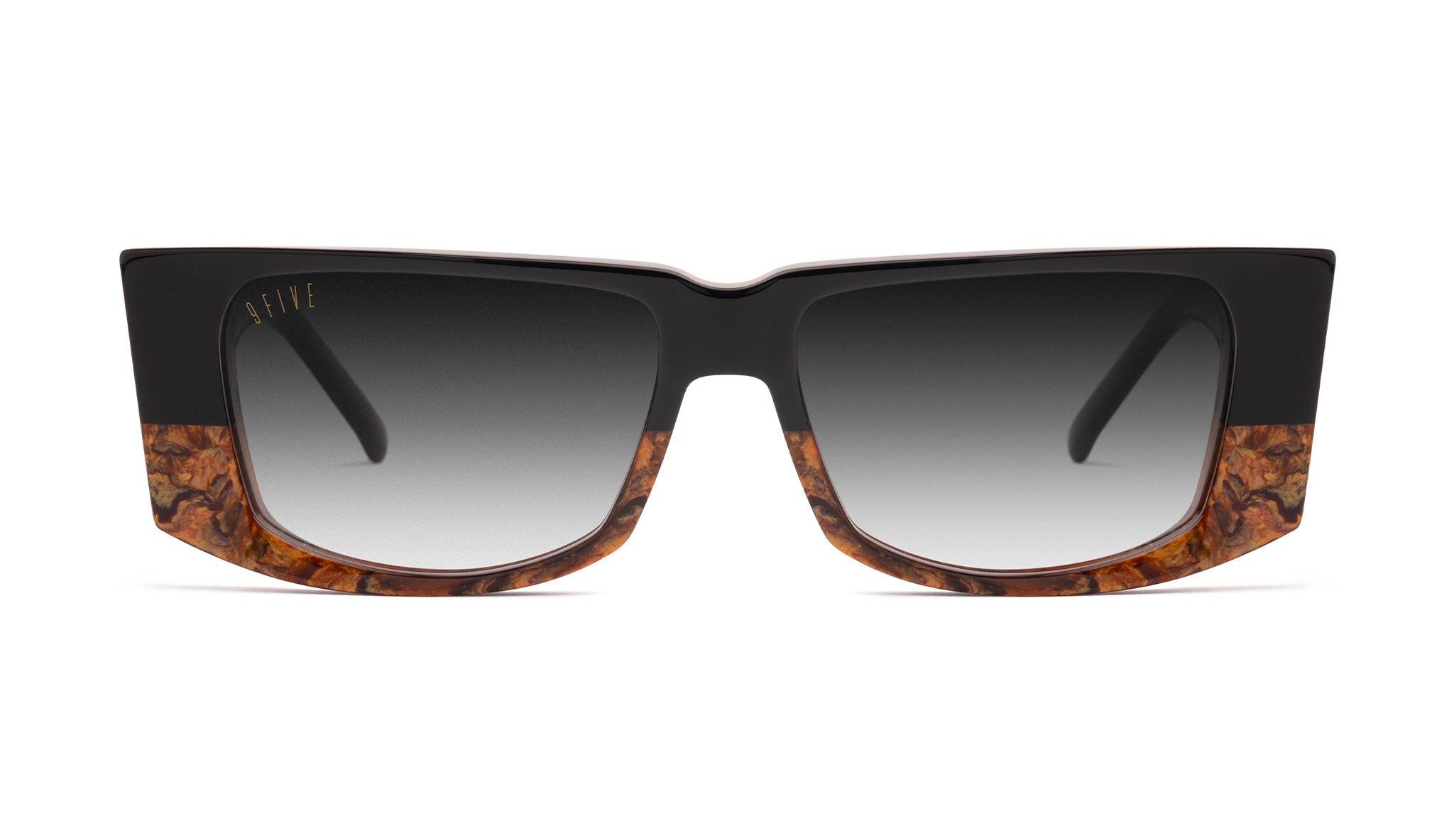 9FIVE Angelo Gold Marble & 24K Gold - Gradient Sunglasses