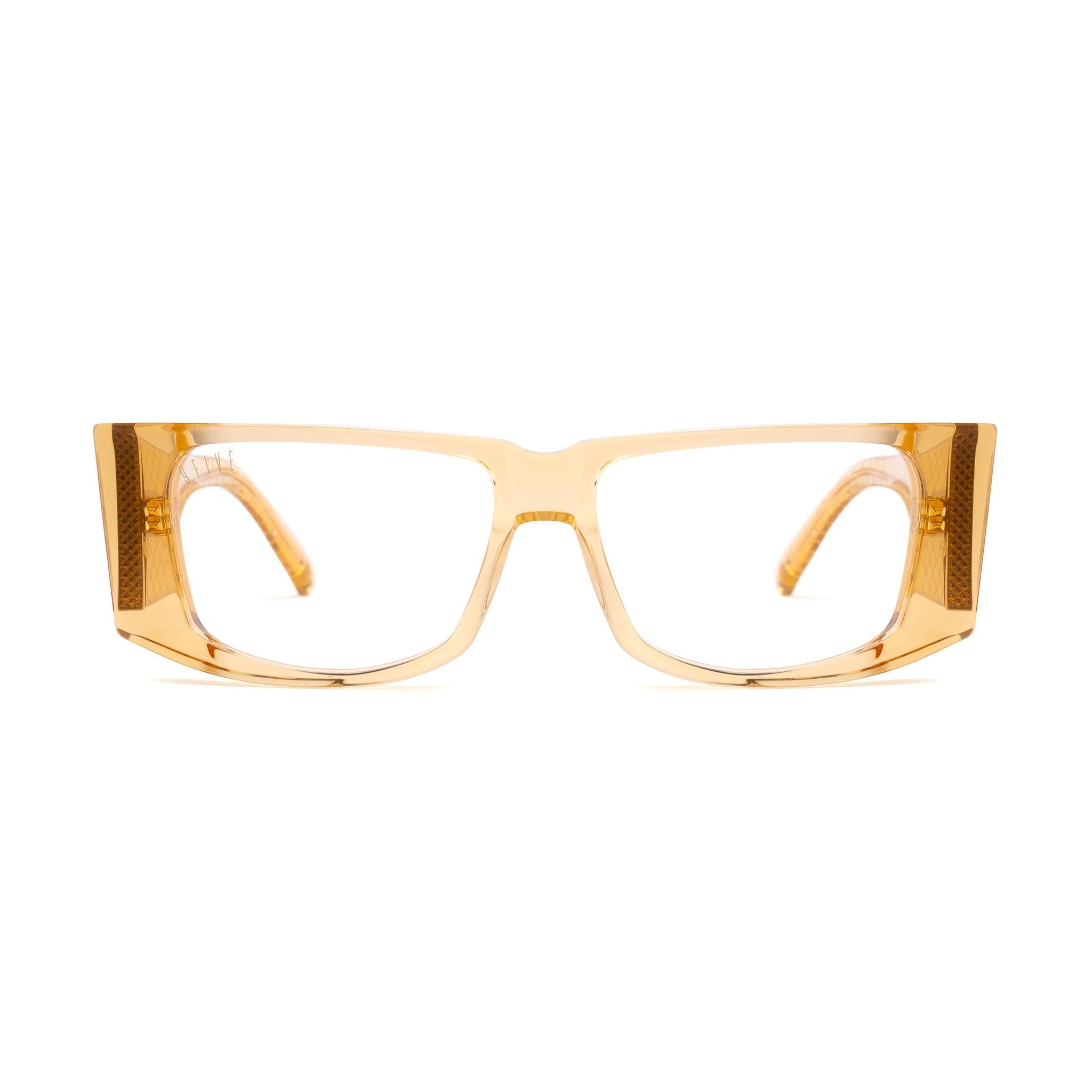9FIVE Angelo Gold Snake Clear Lens Glasses