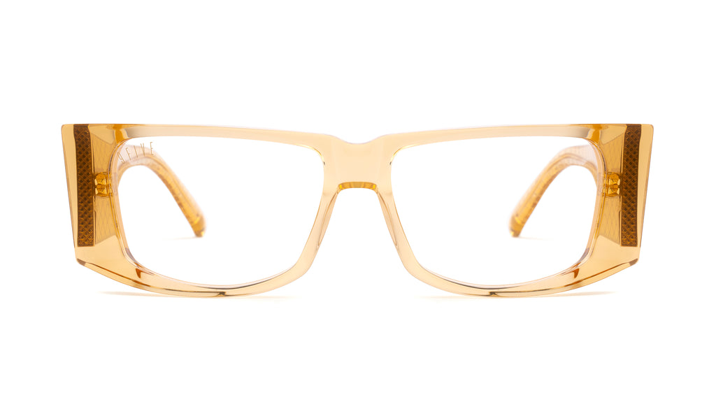 9FIVE Angelo Gold Snake Clear Lens Glasses Rx