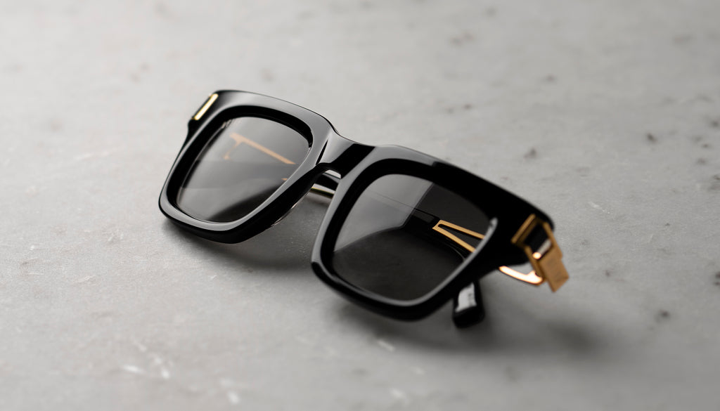 9FIVE Avenue Black & 24K Gold Sunglasses Rx