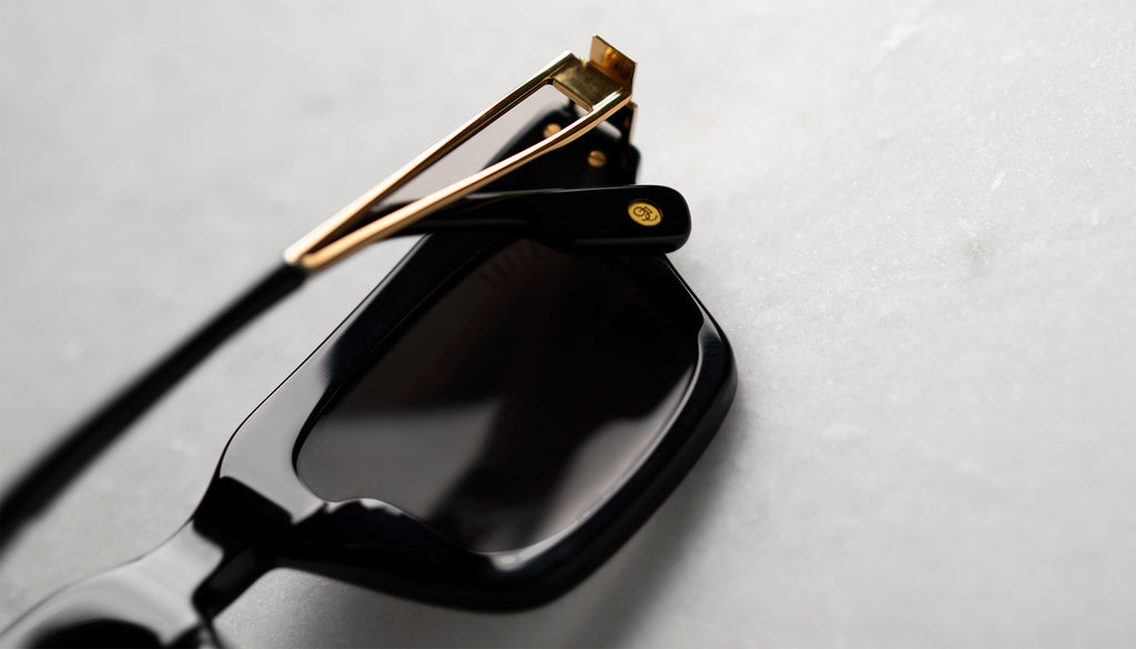 9FIVE Avenue Black & 24K Gold Sunglasses Rx