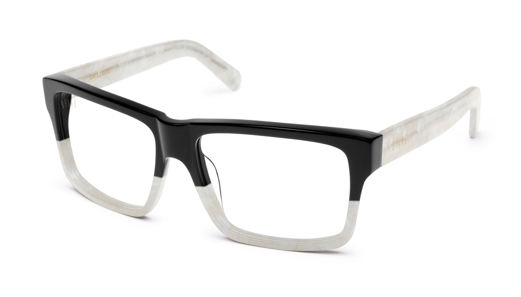 9FIVE Caps Marble Croc Clear Lens Glasses Rx