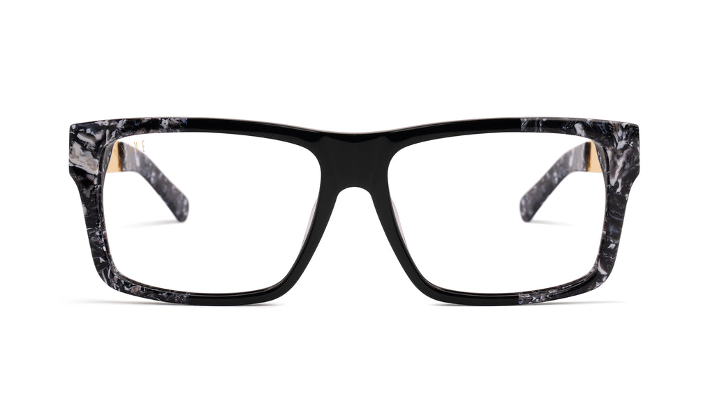 9FIVE Caps LX Black & White Onyx Clear Lens Glasses