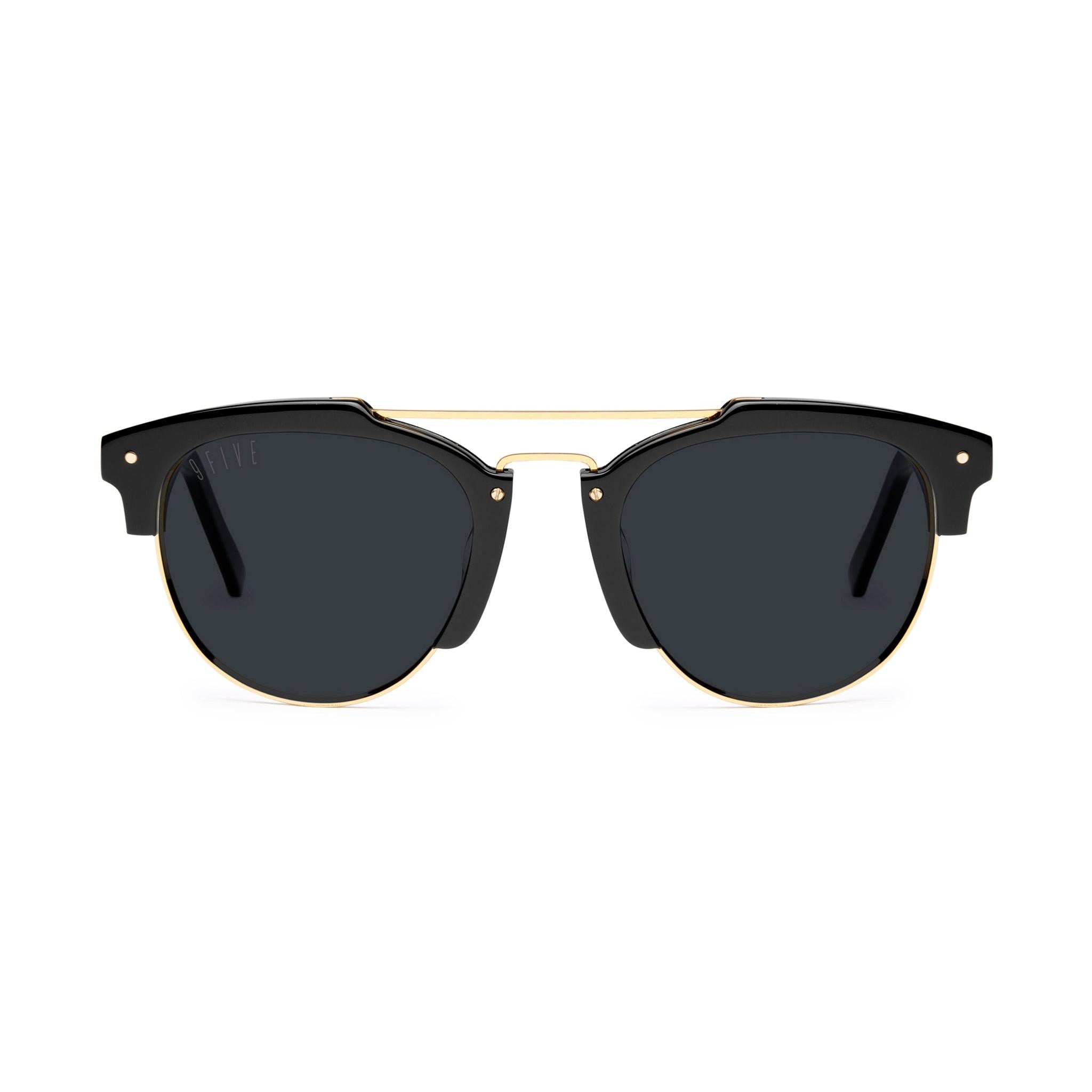 9FIVE Del Rey Black & 24K Gold Sunglasses