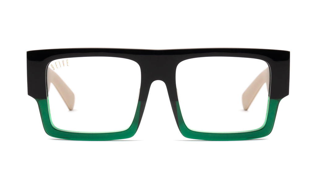 9FIVE Diego Tundra Green Clear Lens Glasses Rx